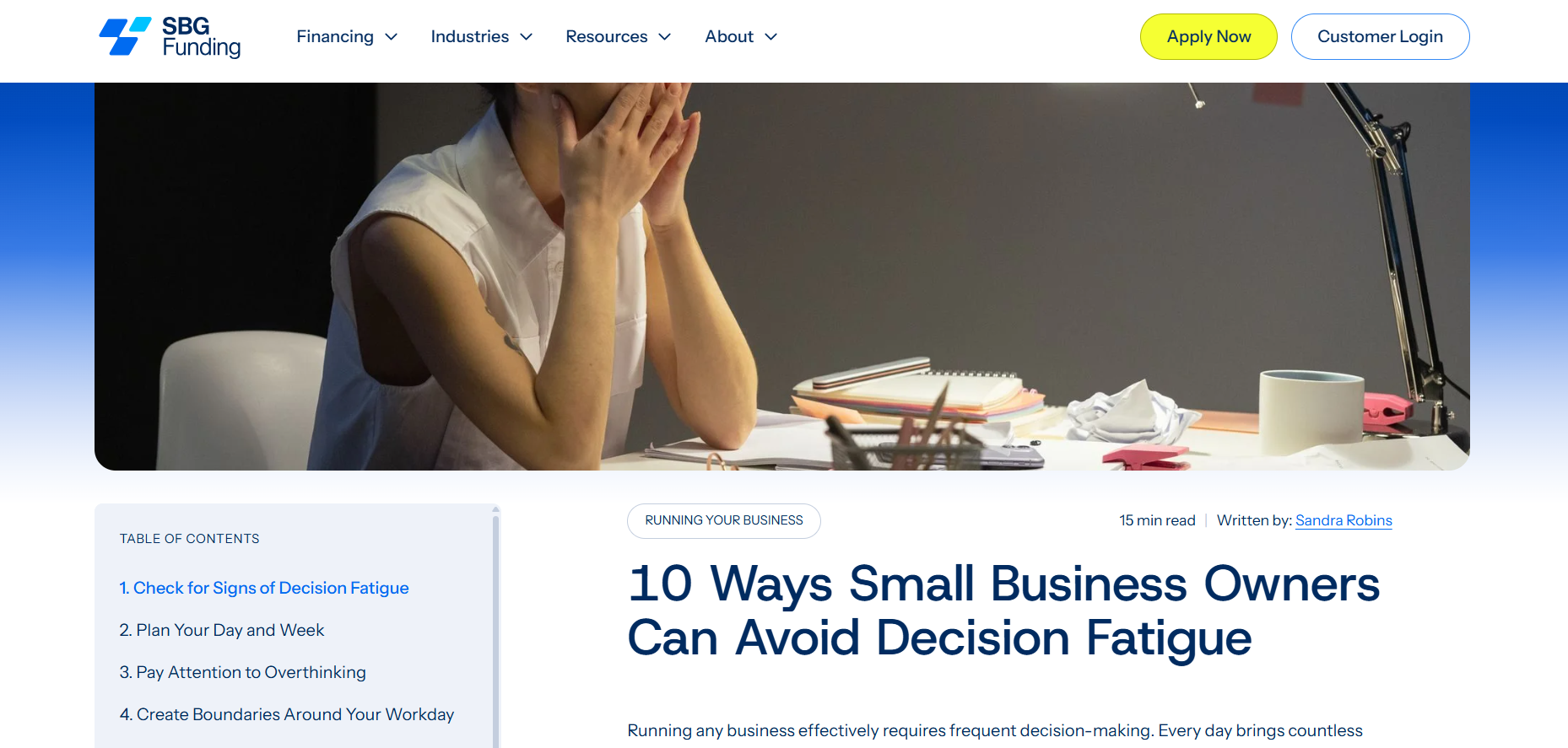 10 Ways Small Business Owners Can Avoid Decision Fatigue