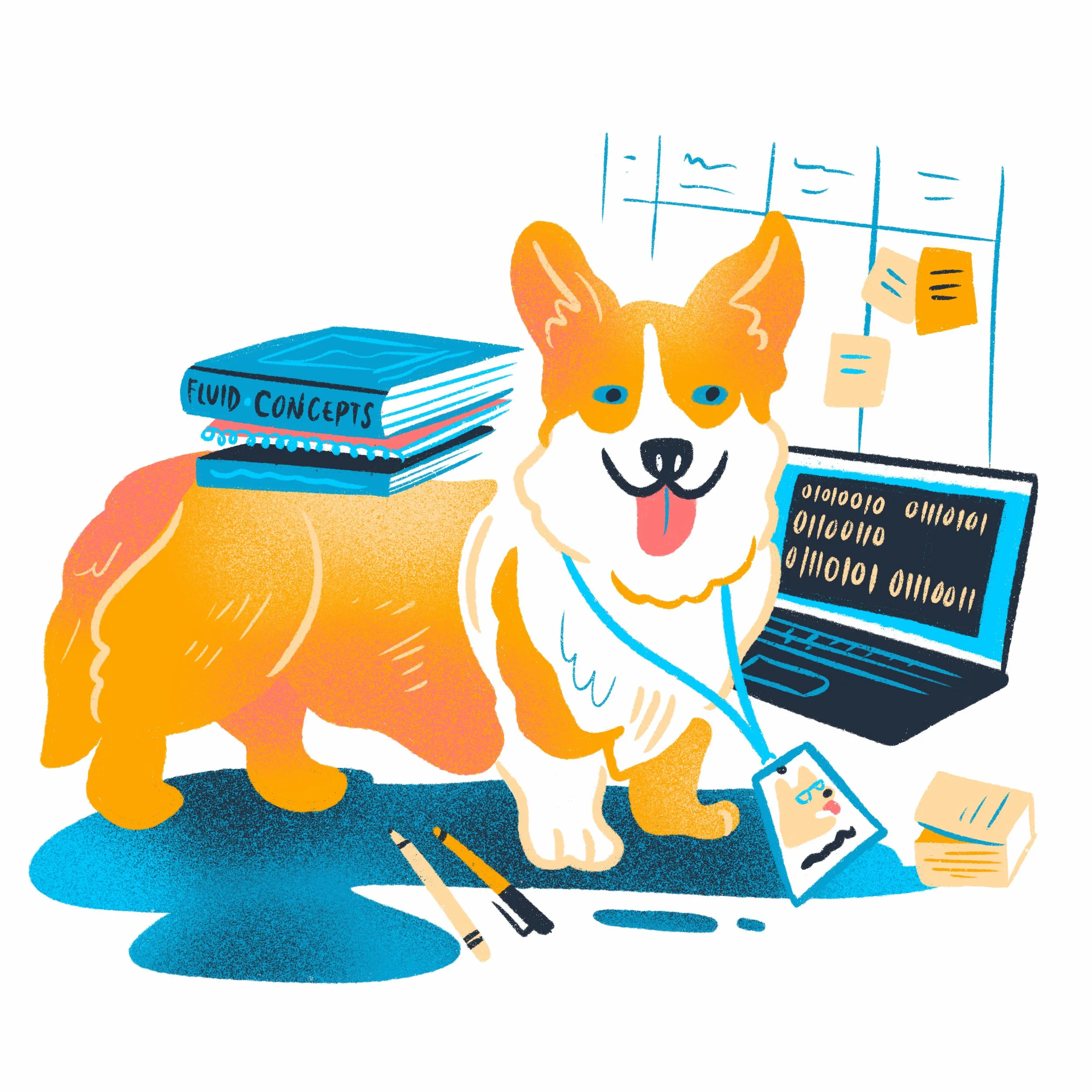 Alexa Joke Book illustration by Jordan Kay - Corgi