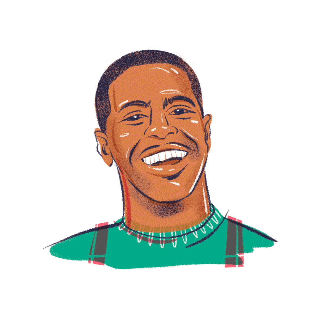 Illustrations of chef Eduardo Jordan, Navy Strength cocktails and a Great State burger for SeattleMet Magazine.