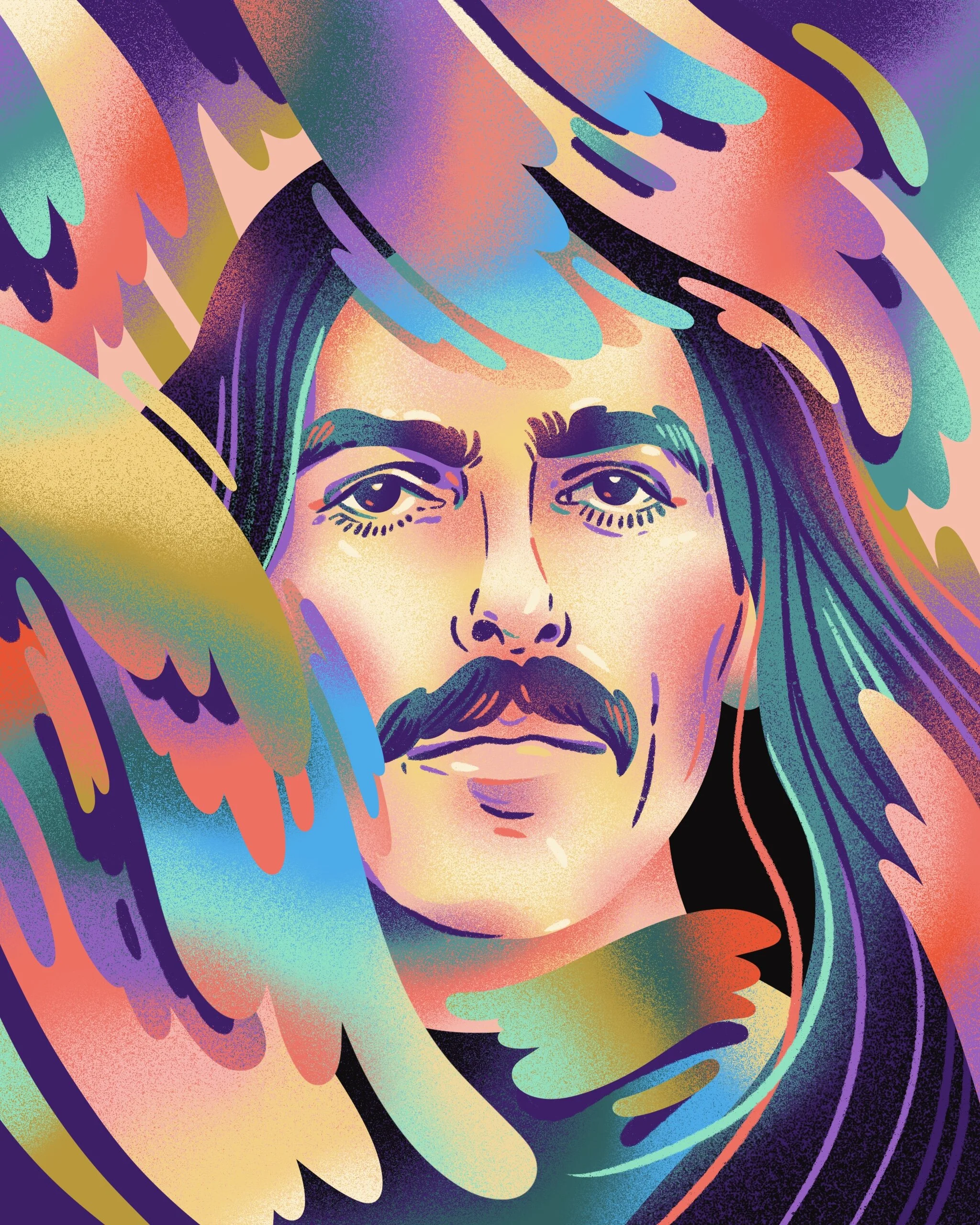 Portrait of George Harrison by Jordan Kay
