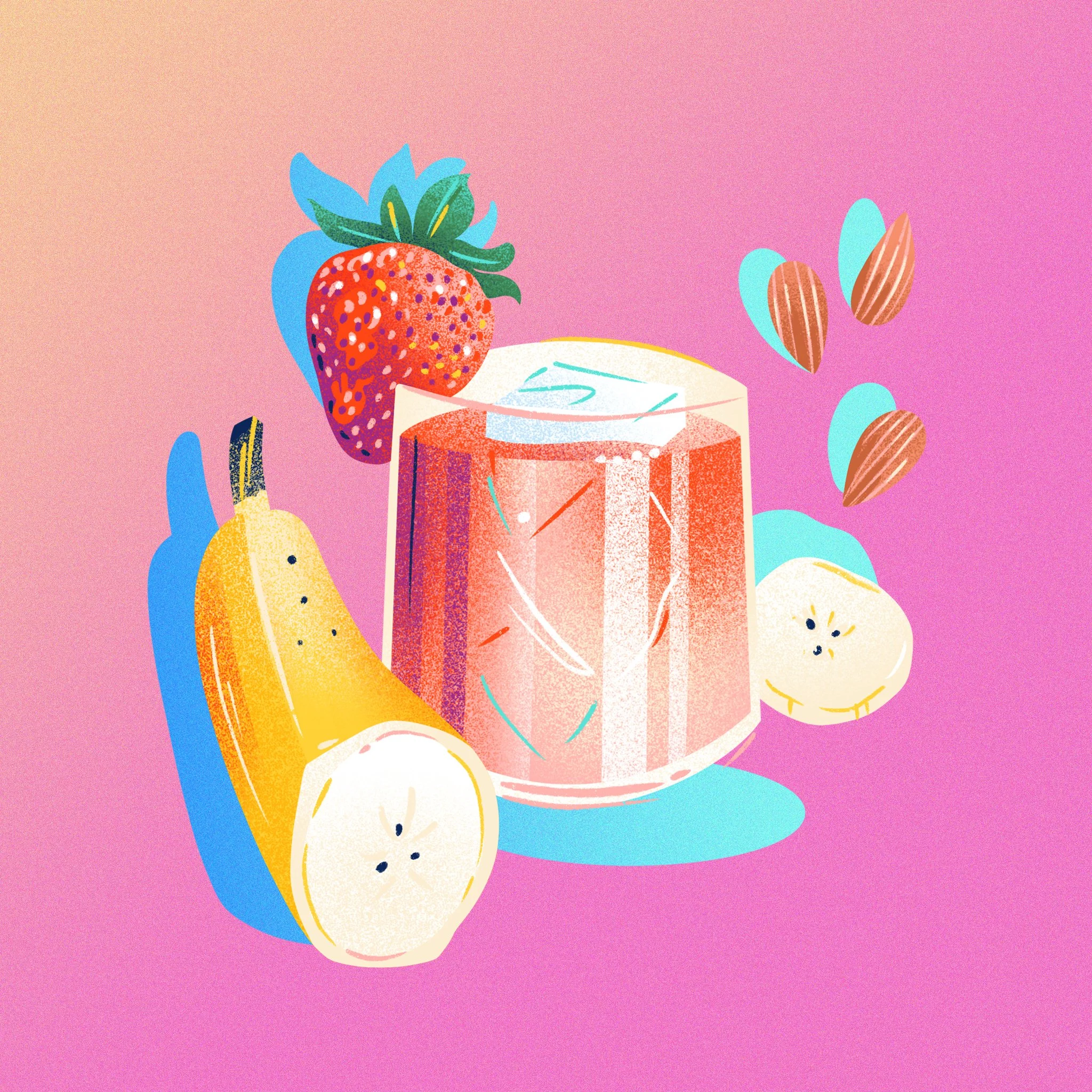 Illustration of mocktail for Popsugar x V8 article