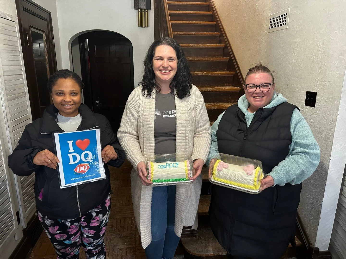 Thank you to @dairyqueen in Ottawa for bringing these awesome cakes by for us to enjoy! We love any opportunity to gather and enjoy something delicious all together 🍰🍦😊