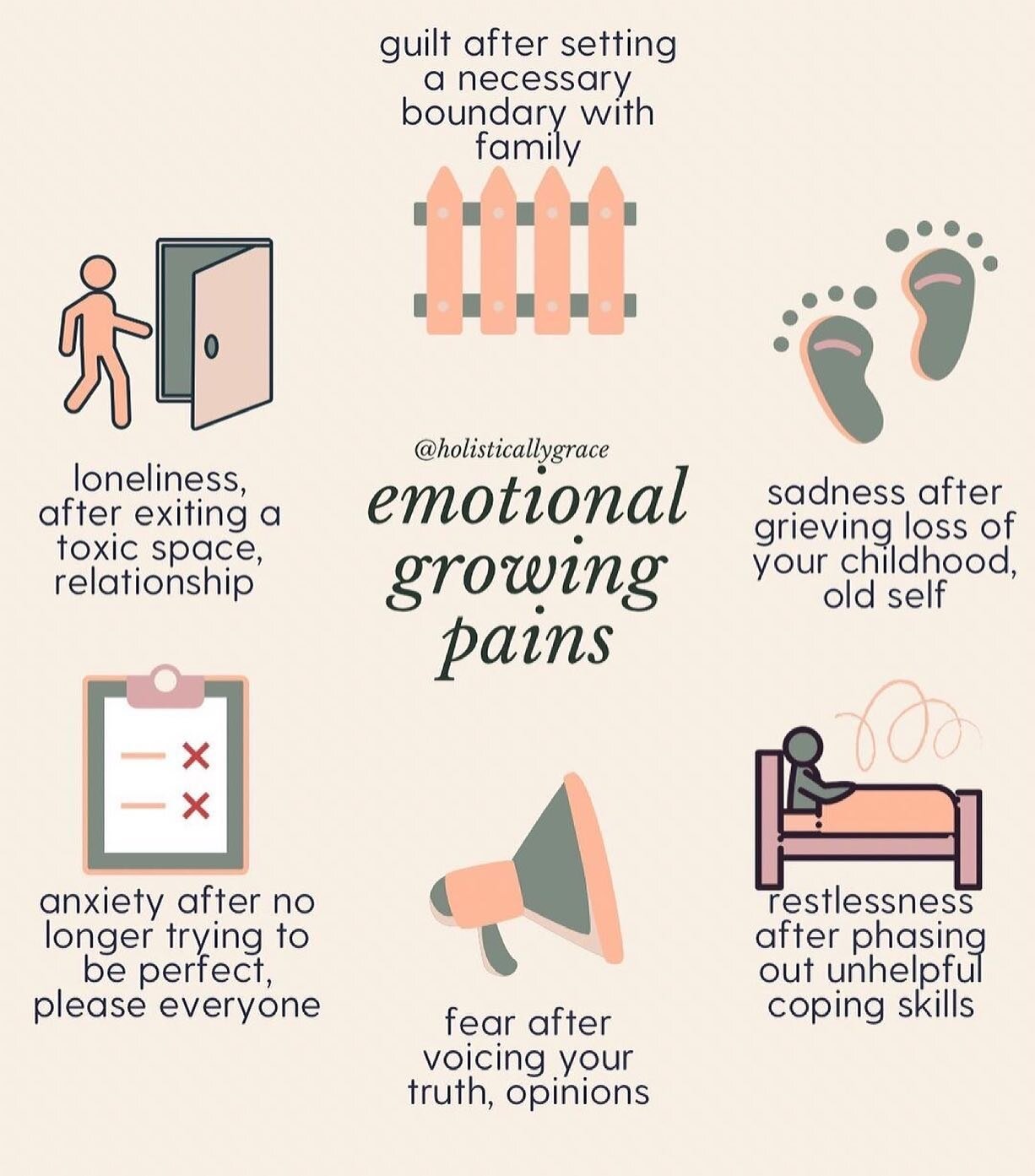 Repost &bull; @holisticallygrace Nobody said it would be easy.

Remember when we were little and our bodies started to experience muscle and bone aches? &ldquo;Growing pains, completely normal!&rdquo; -we were told. And so, each time we felt that fam