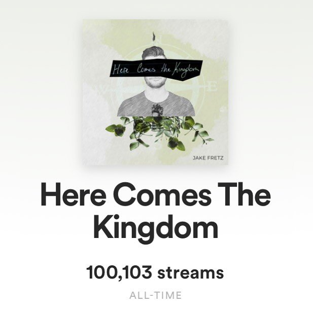 100K Streams on @spotify 
Blessed to know this song is blessing others.
#spotify #100kclub #music #christianmusic #christiansongs #christianradio