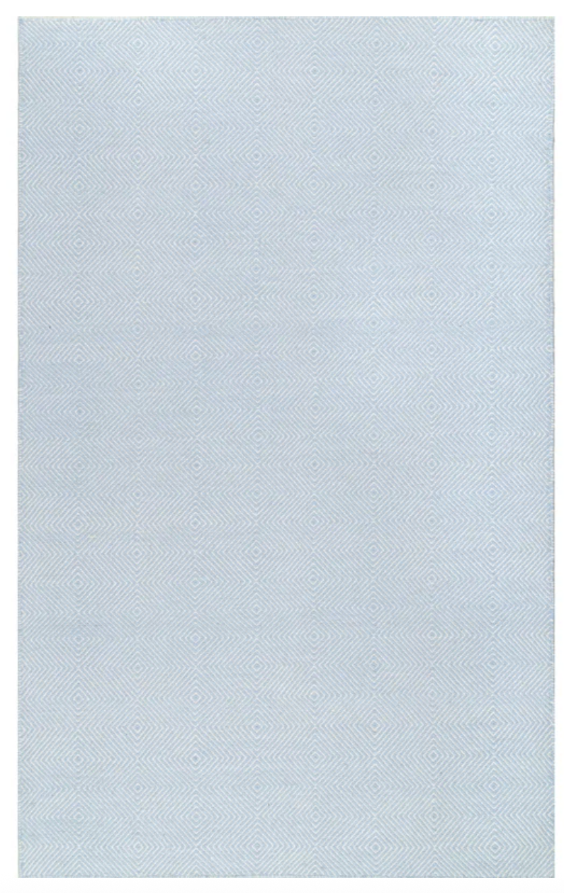 Blue Geometric Rug 7'6" x 9'6"