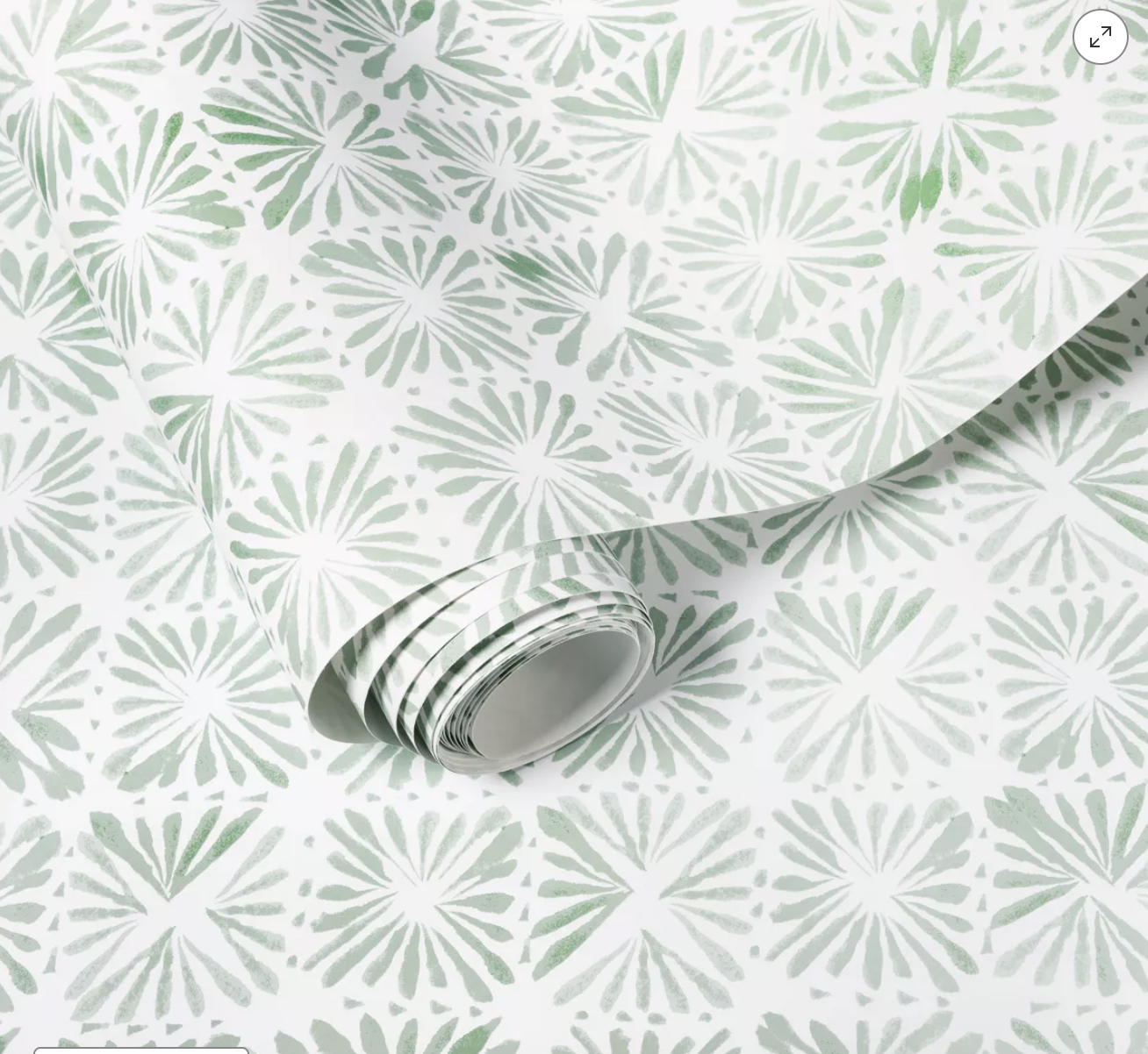 Block Print Tile Removable Wallpaper Sage  - 1 Roll