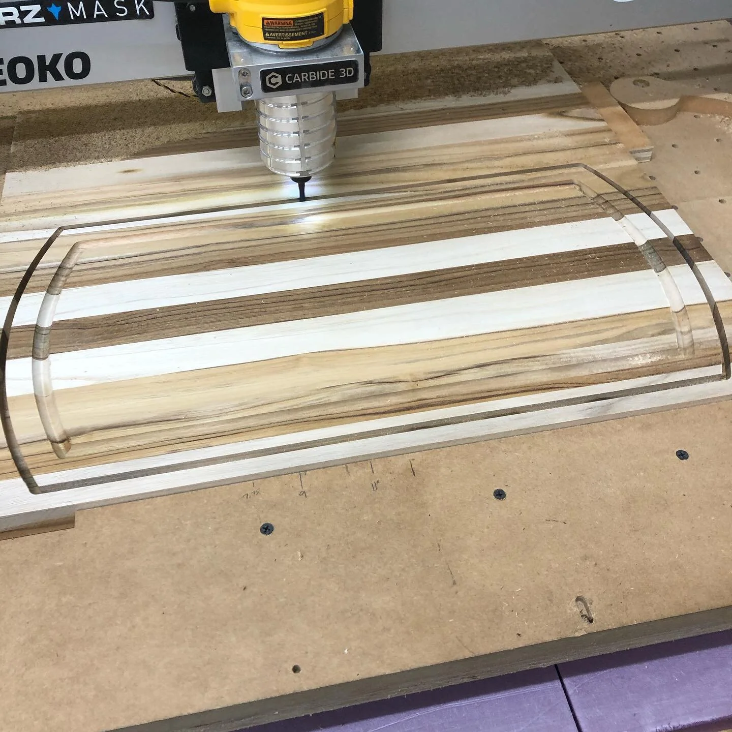 Another Teak Charcuterie Board getting cut!