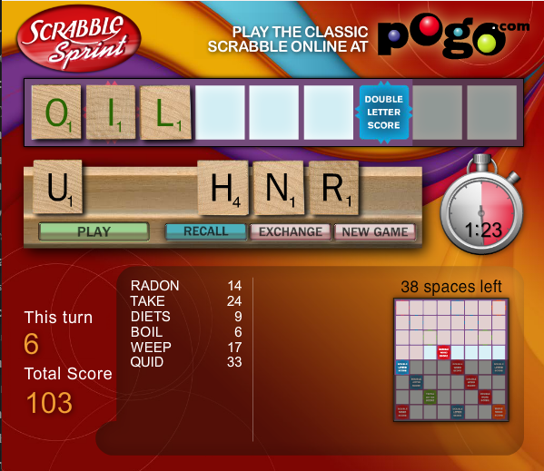 Scrabble Sprint