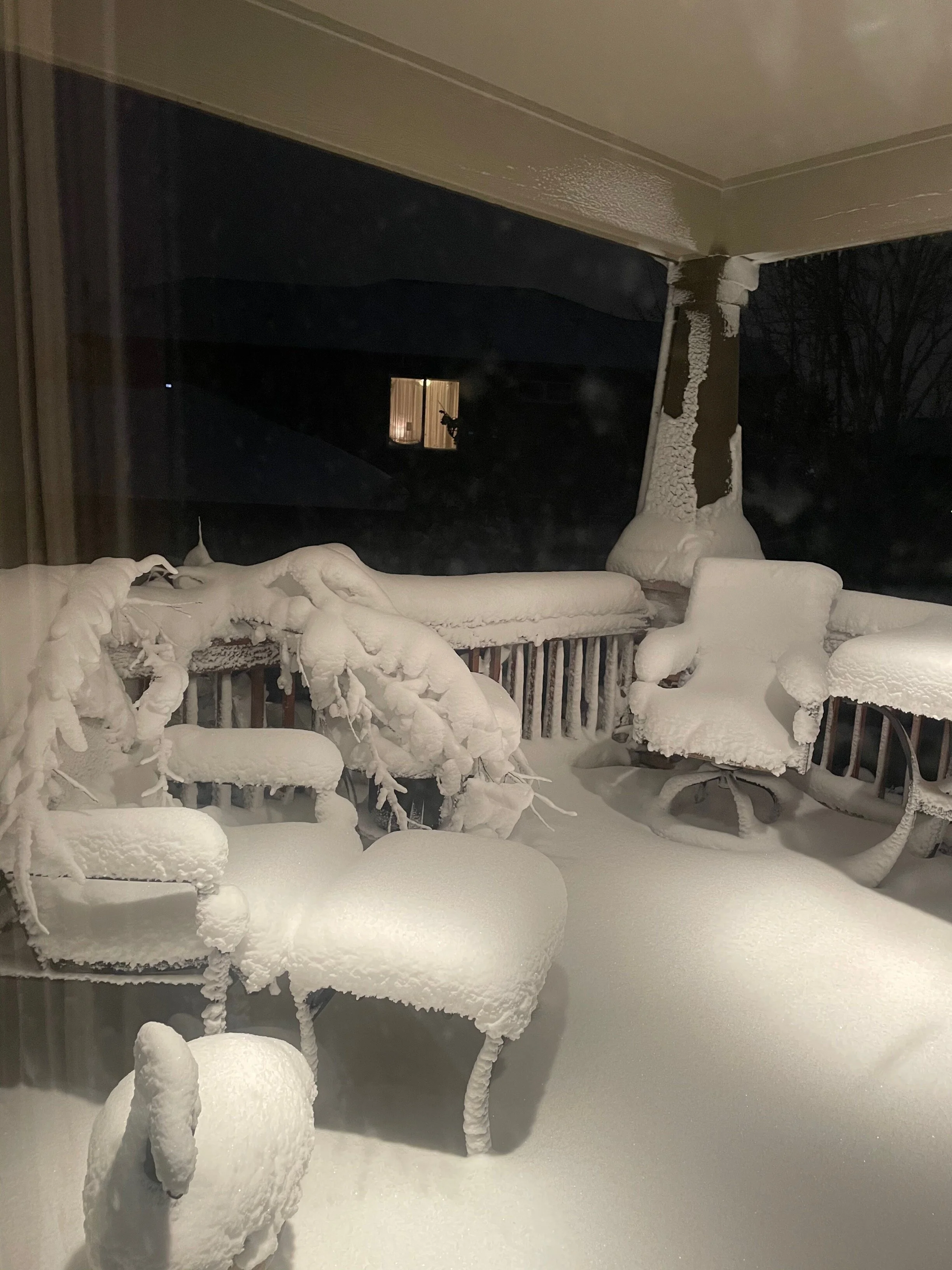  5-foot drifts and broken limbs. (Photo Credit: Carolyn Smith, Customer Service)  