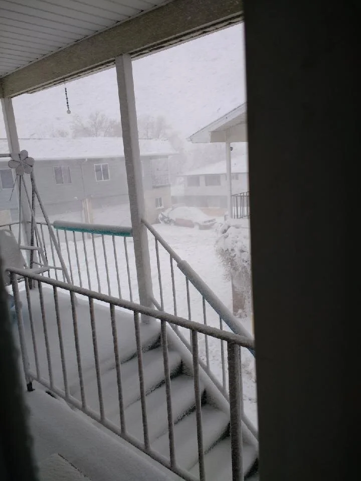  The early stages of the storm. (Photo Credit: Christy Martin, Accounts Payable) 