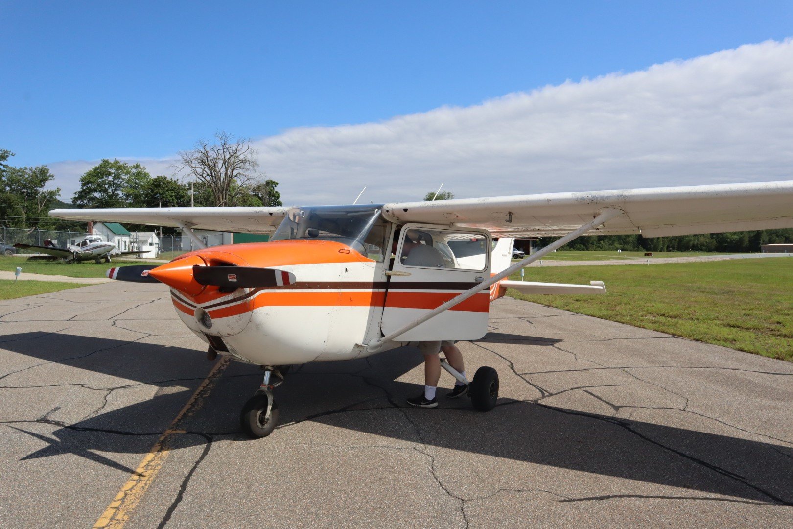 A new student preparing the airplane for a flight..jpg