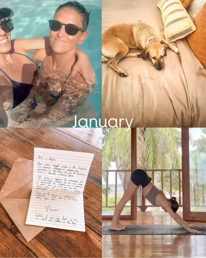 Jan: Nica life, teaching/filming daily &amp; finding happiness after pregnancy loss. 

Feb: getting an infertility diagnosis, officially starting my book, still teaching daily to channel my pain into healing. 

March: wife&rsquo;s bday, getting a D&a