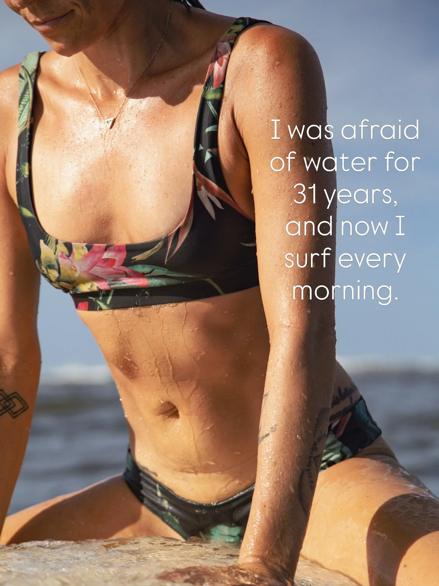 I was scared to surf this morning, but I went anyway. 

Last week, I had a bit of anxiety attack when the waves were big &amp; I got held under a few seconds longer than I would&rsquo;ve liked. 

A combination of an ear infection, violent stomach vir