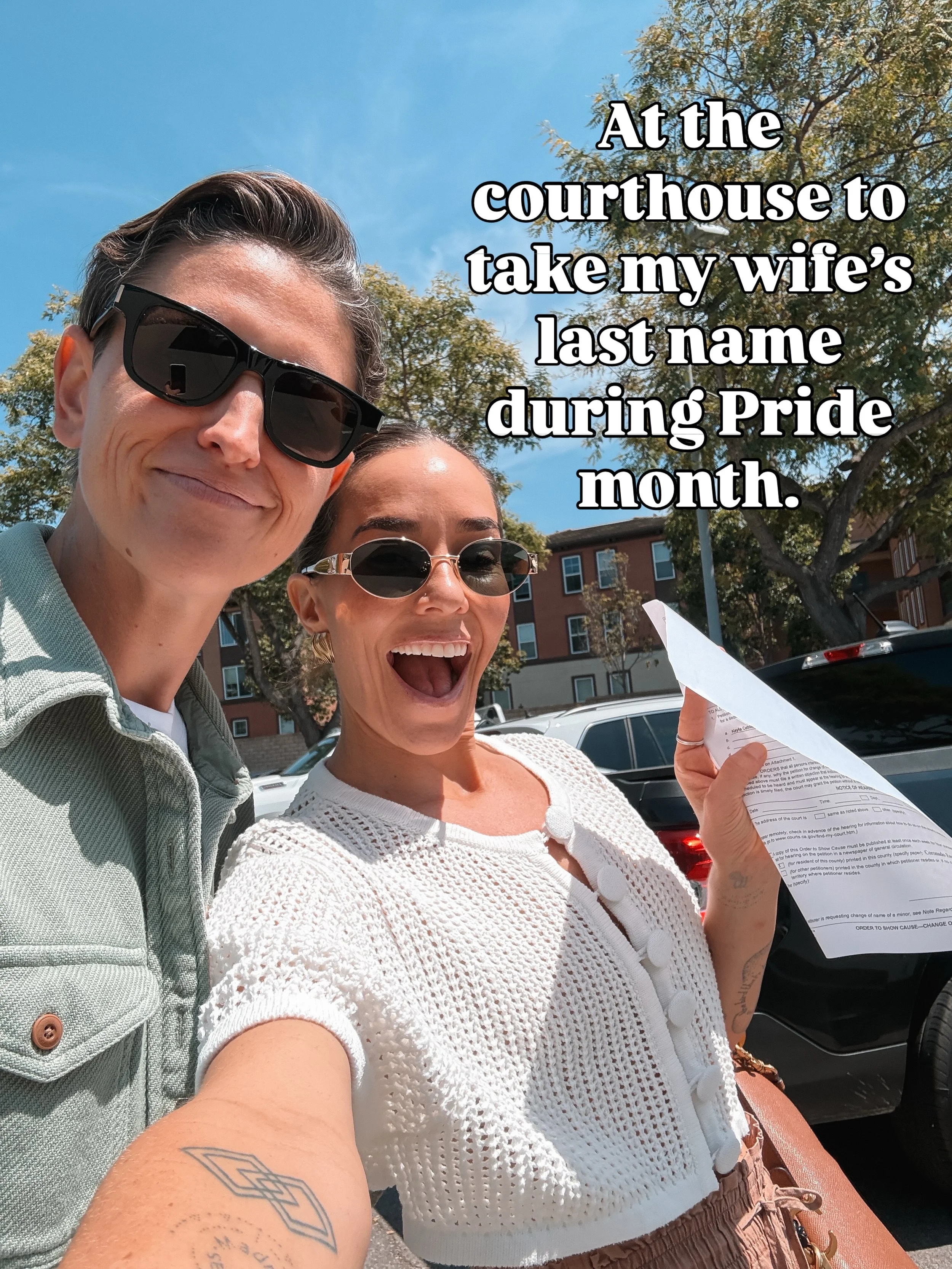 Just a girl with a wife feeling very grateful for how far we&rsquo;ve come this Pride month 🥹🏳️&zwj;🌈

#wlw #wlwcouple #lesbiancouples #pridemonth #lesbian