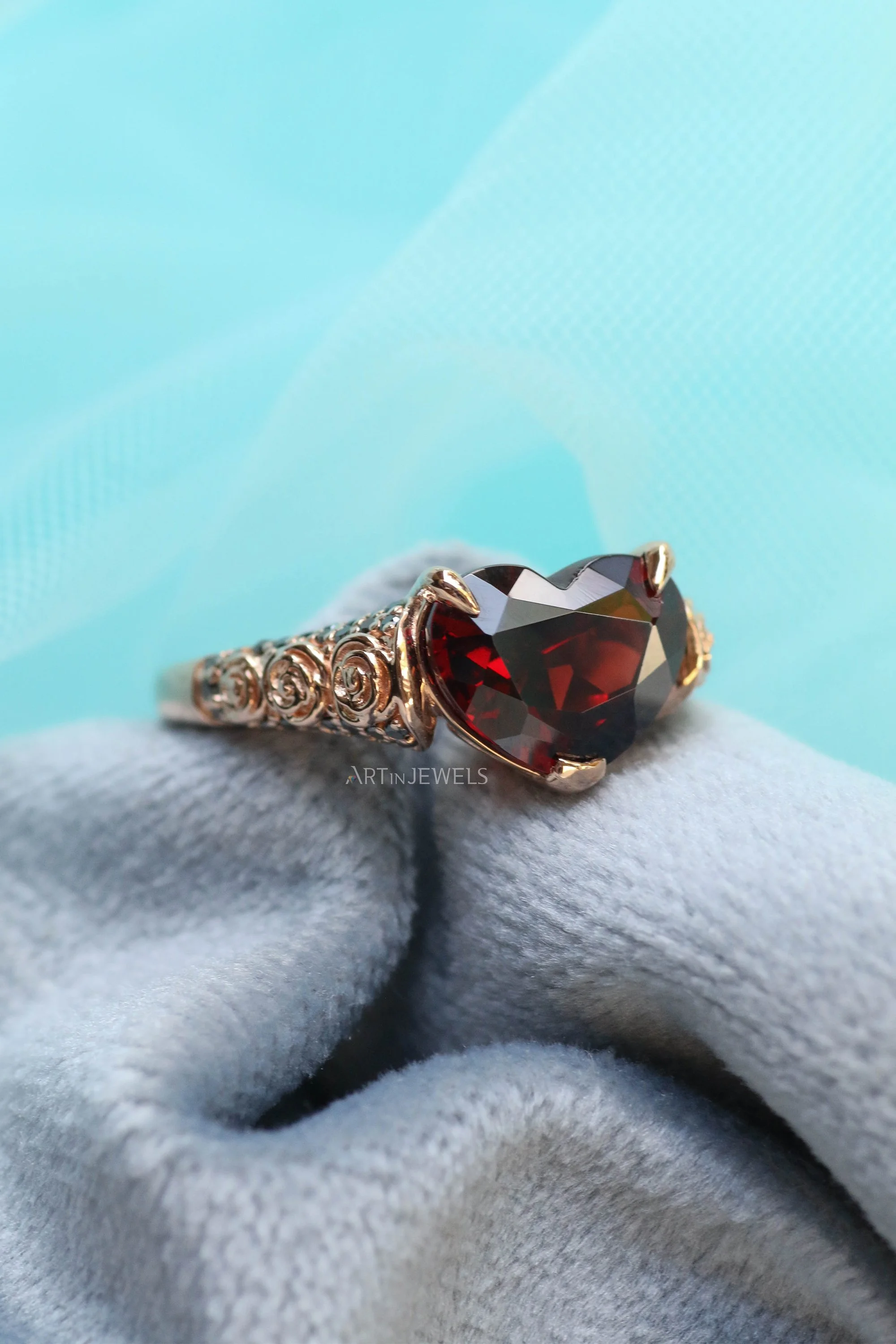 Night Rose in Garnet