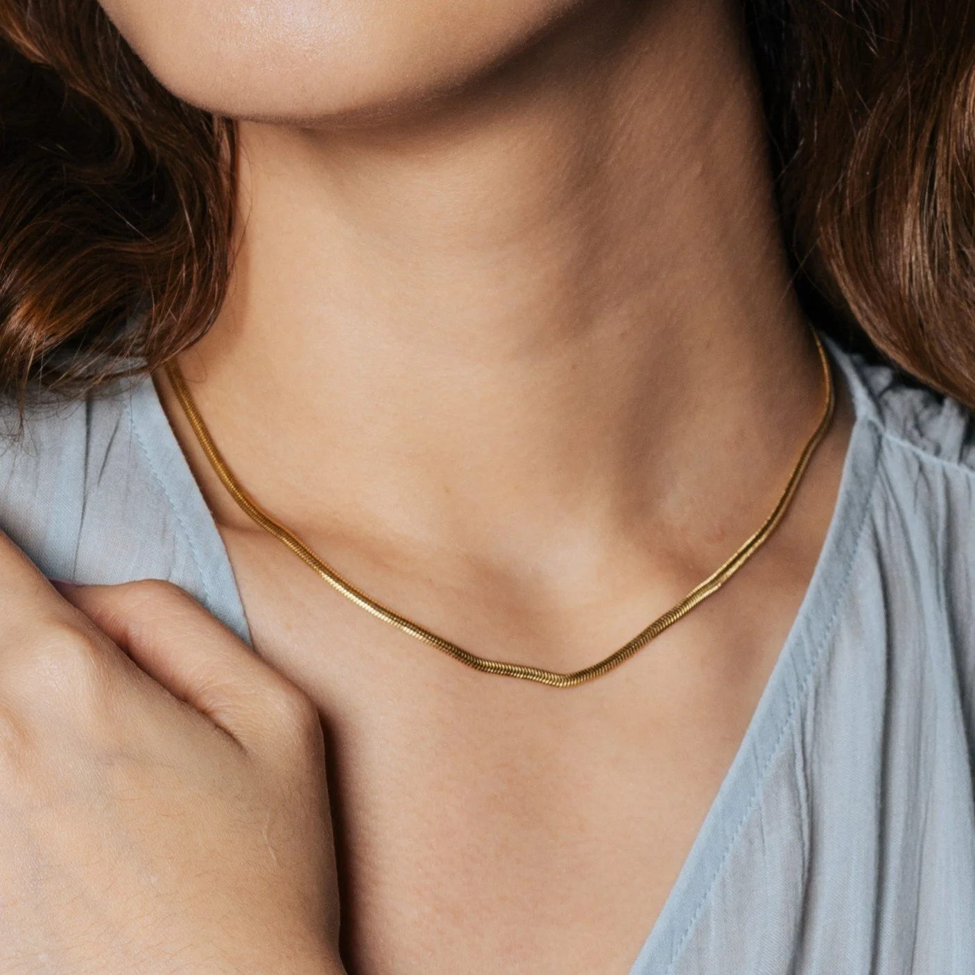 18K Yellow Gold Soft Omega Chain
