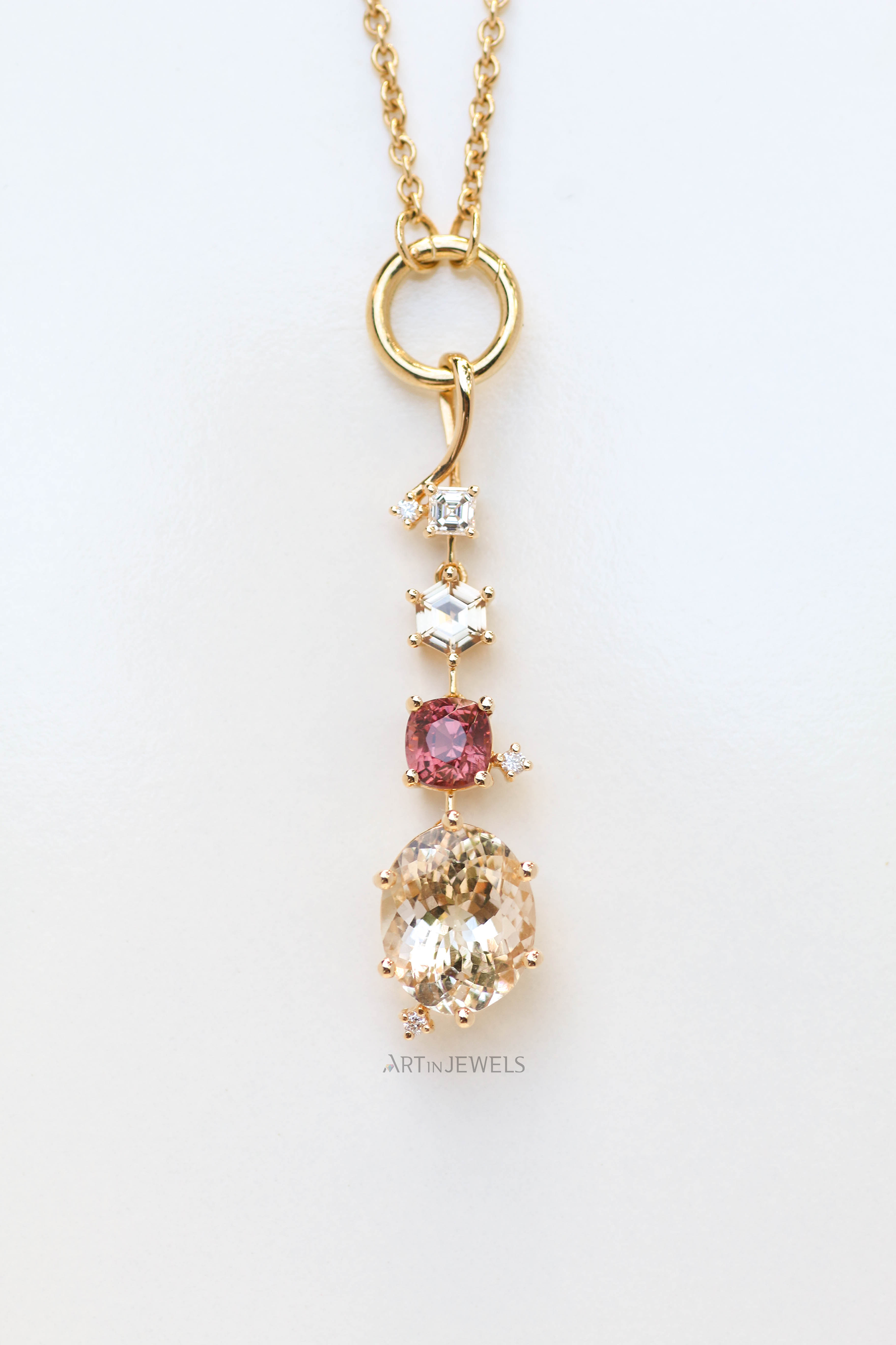 Sugar Drops (Morganite and Lotus Spinel)