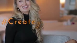 Hair and makeup on Romee Strijd for Mido Watches