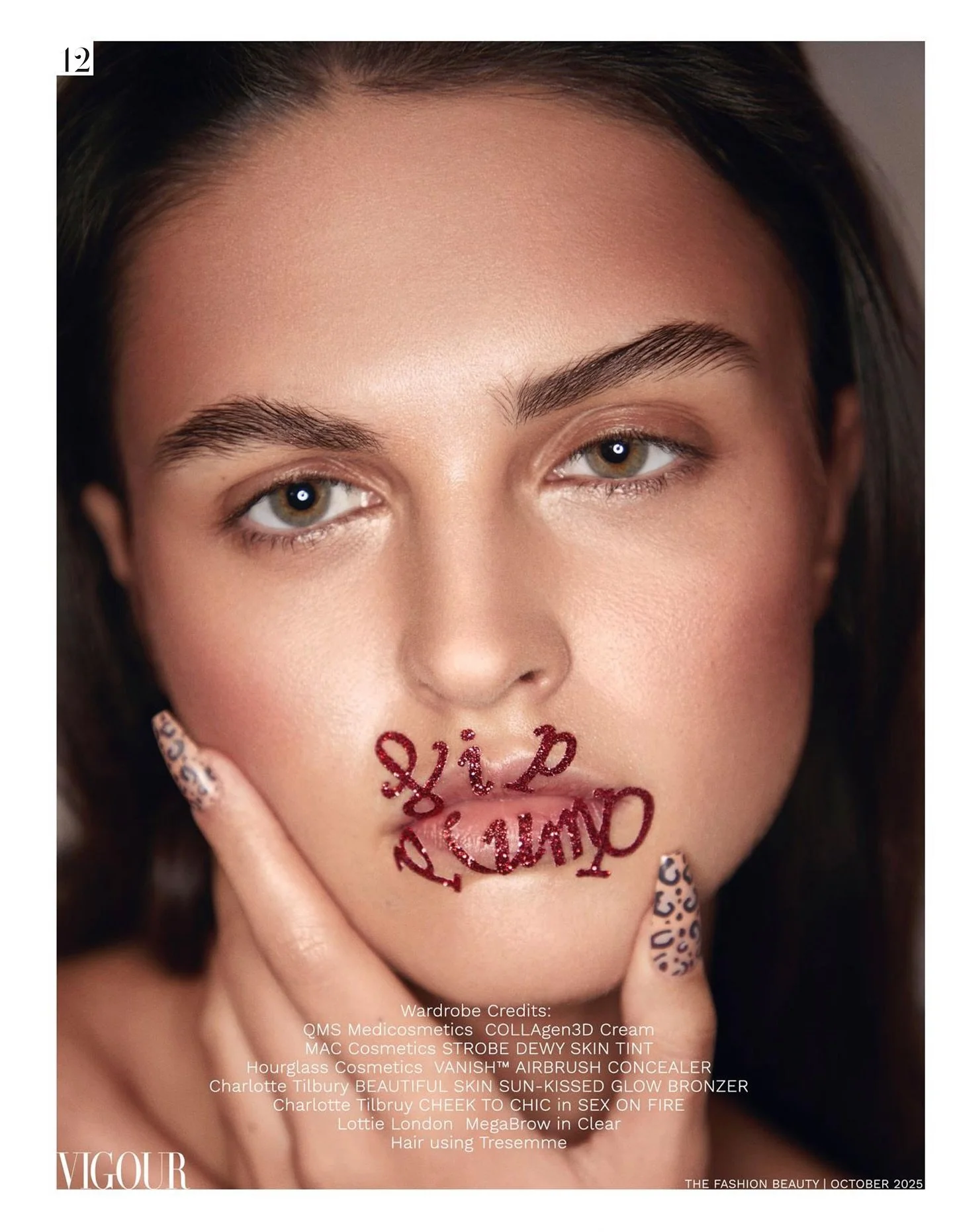 @jordanxlocke / @chantalenadeau for @vigourmagazine 
photography @andreaclairepix 
retouch @shubhamsingh_ret 
Hair and makeup by me @aclairebeauty lip inspired by @simonerocha_  SS ‘26 lip 
using: 
@QMSMedicosmetics COLLAgen3D Cream
@MACCosmet