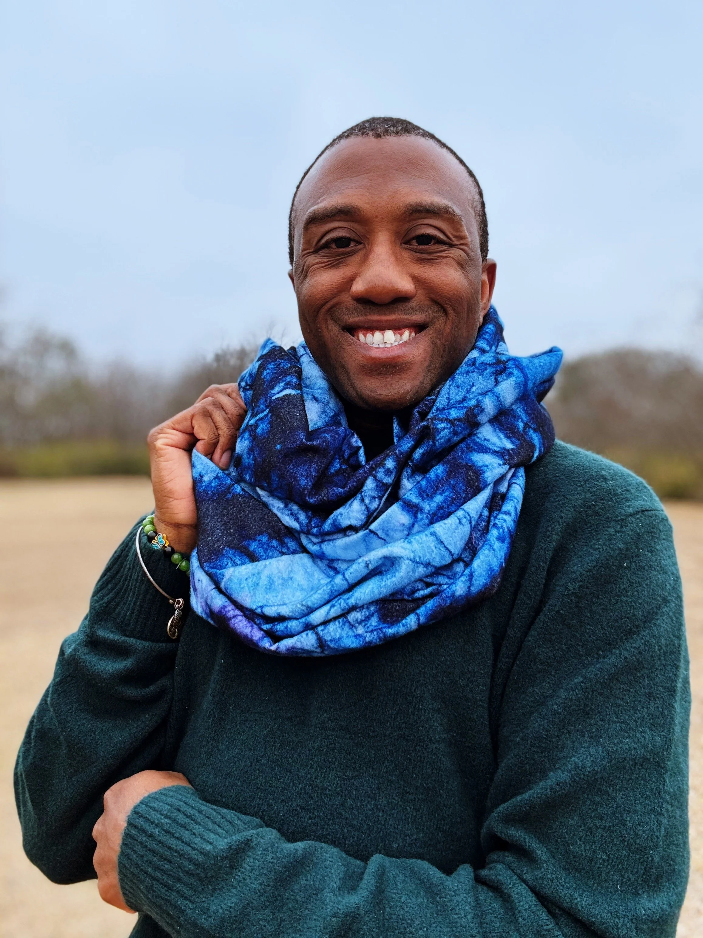 Blue Flannel Infinity Scarf
