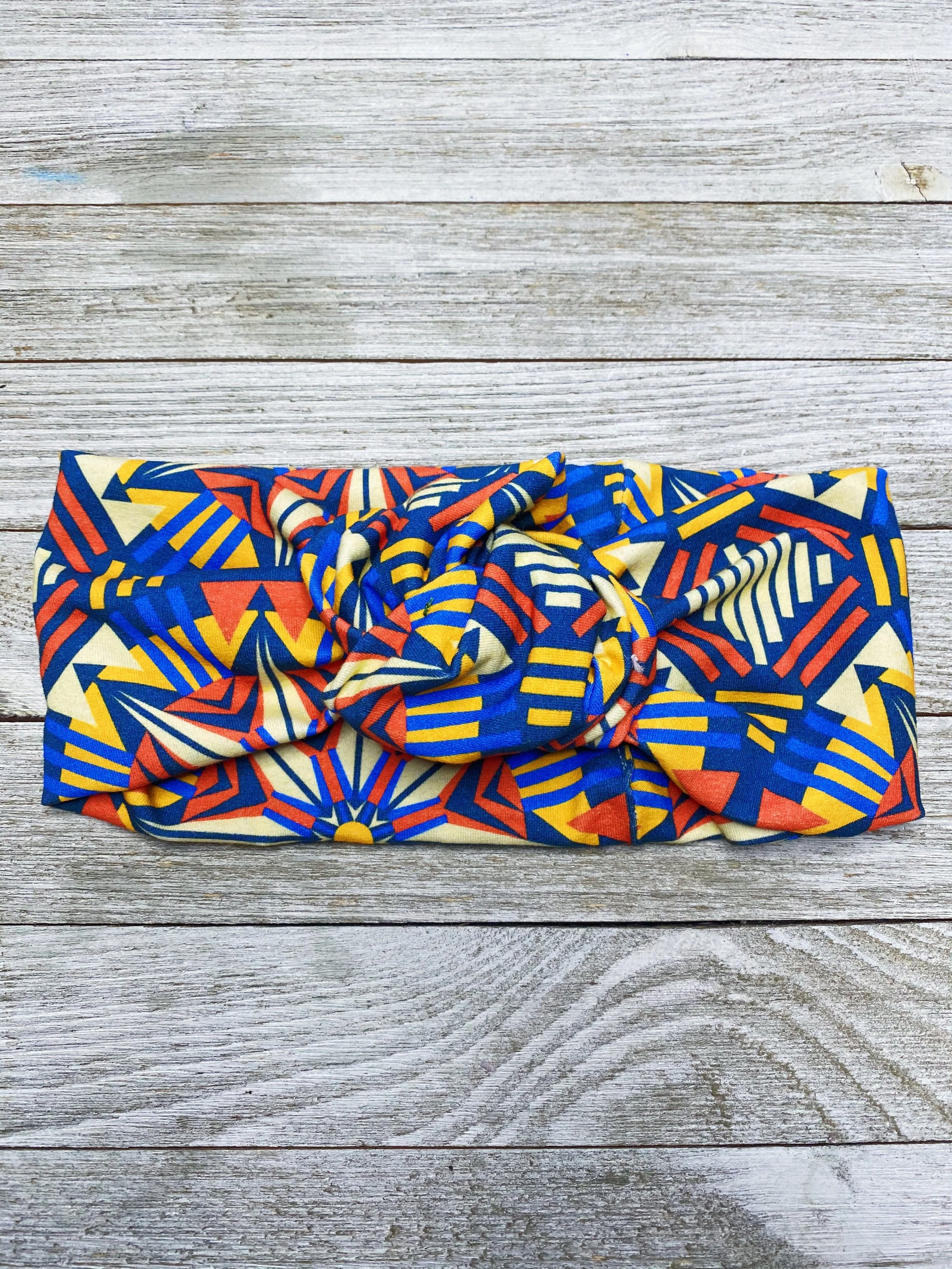 Geometric Print Knot Headband