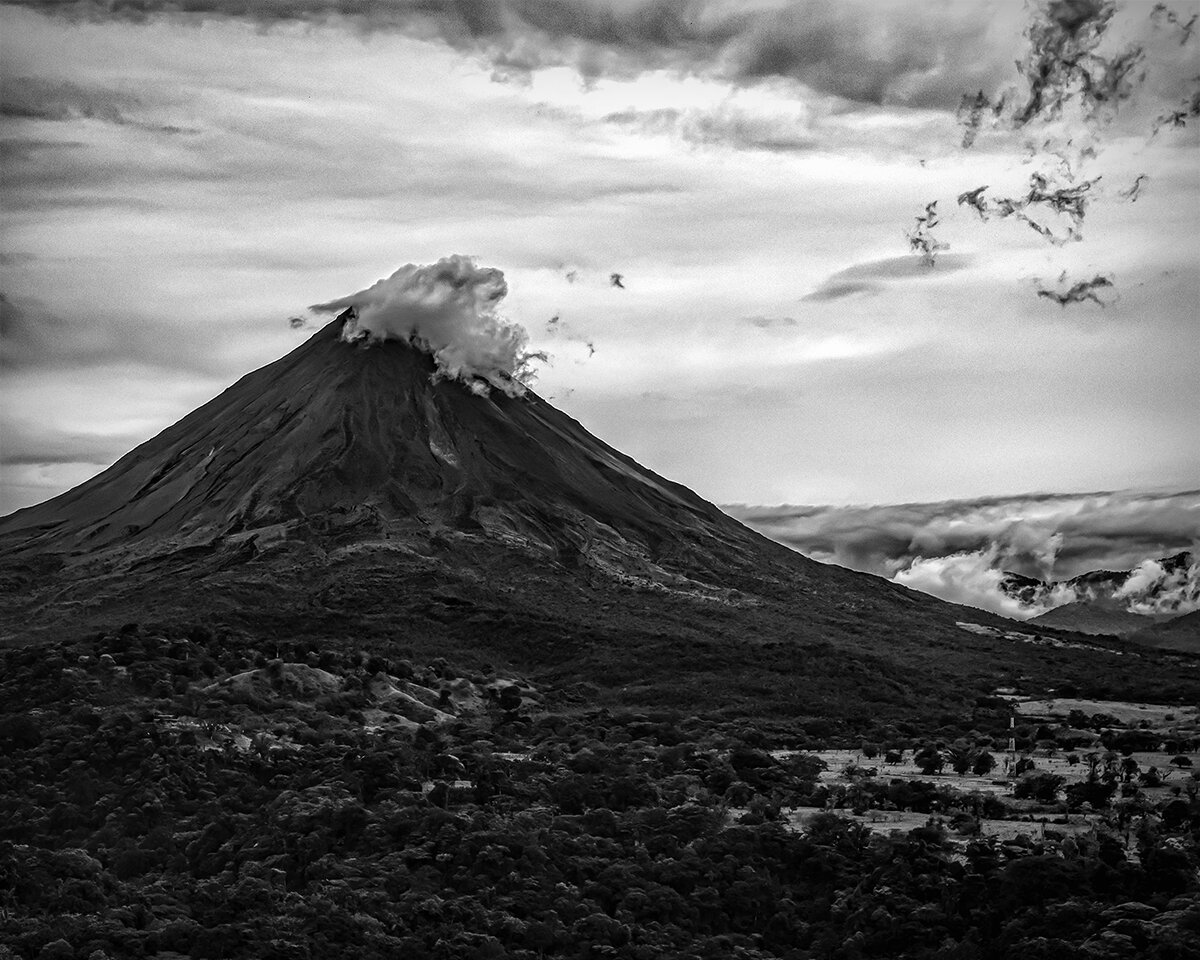 Volcanic Smoke Clouds over Arenal Volcano