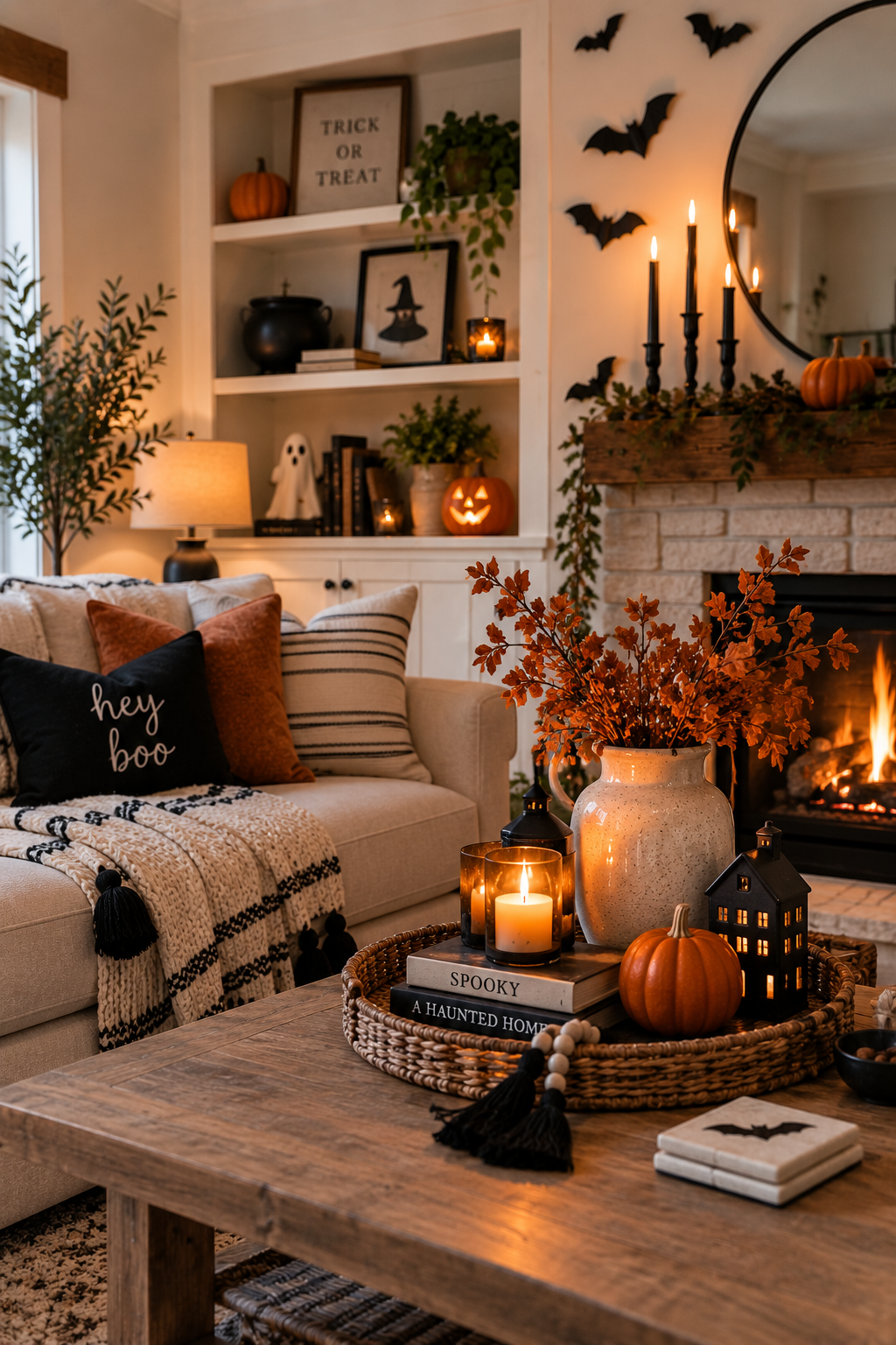Discover 21 easy Halloween decor ideas for your home, including simple, spooky and budget-friendly ways to decorate your mantel, kitchen, entryway and more.