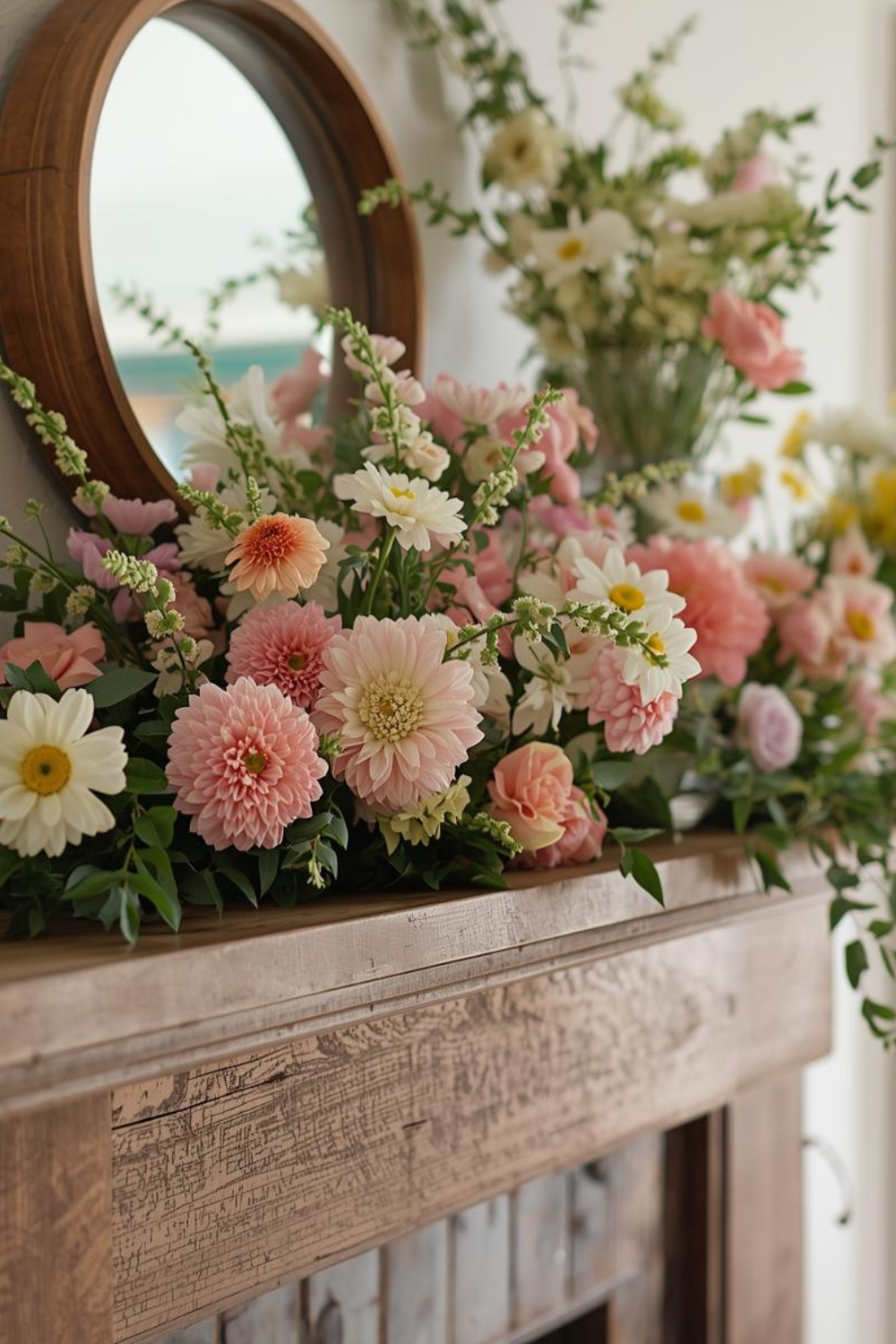 Looking for farmhouse spring mantel decor inspiration? These 15 easy ideas include wood accents, greenery garlands, white ceramics, and rustic spring decorating tips for a beautiful seasonal refresh.