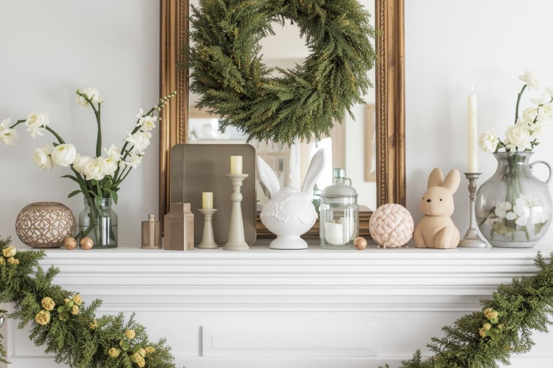 Looking for beautiful spring mantel ideas? These 15 spring fireplace mantel decor ideas include farmhouse styling, neutral decor, floral arrangements, and Easter mantel inspiration to refresh your home this season.