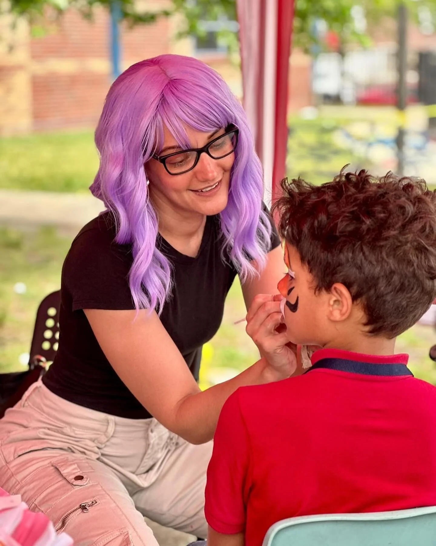 Yesterday was too cute! I was asked to face-paint at Avas school. They had a carnival themed day filled with activities, dunk booth, cotton candy, dancing and more. All of the kids loved their faces being painted! There were tons of tigers, butterfli