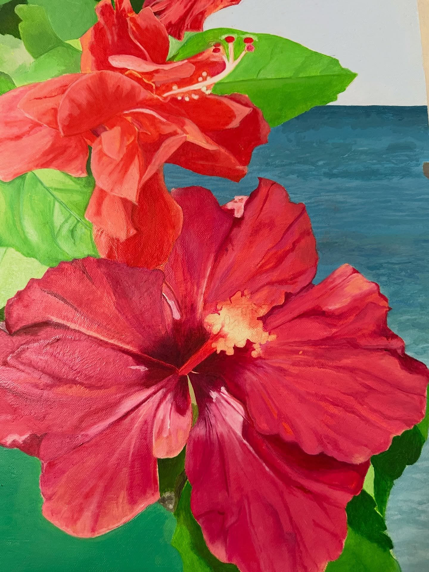 I began this oil painting years ago. Life paused it and now it&rsquo;s calling me back. Some paintings wait for the right moment to be finished.