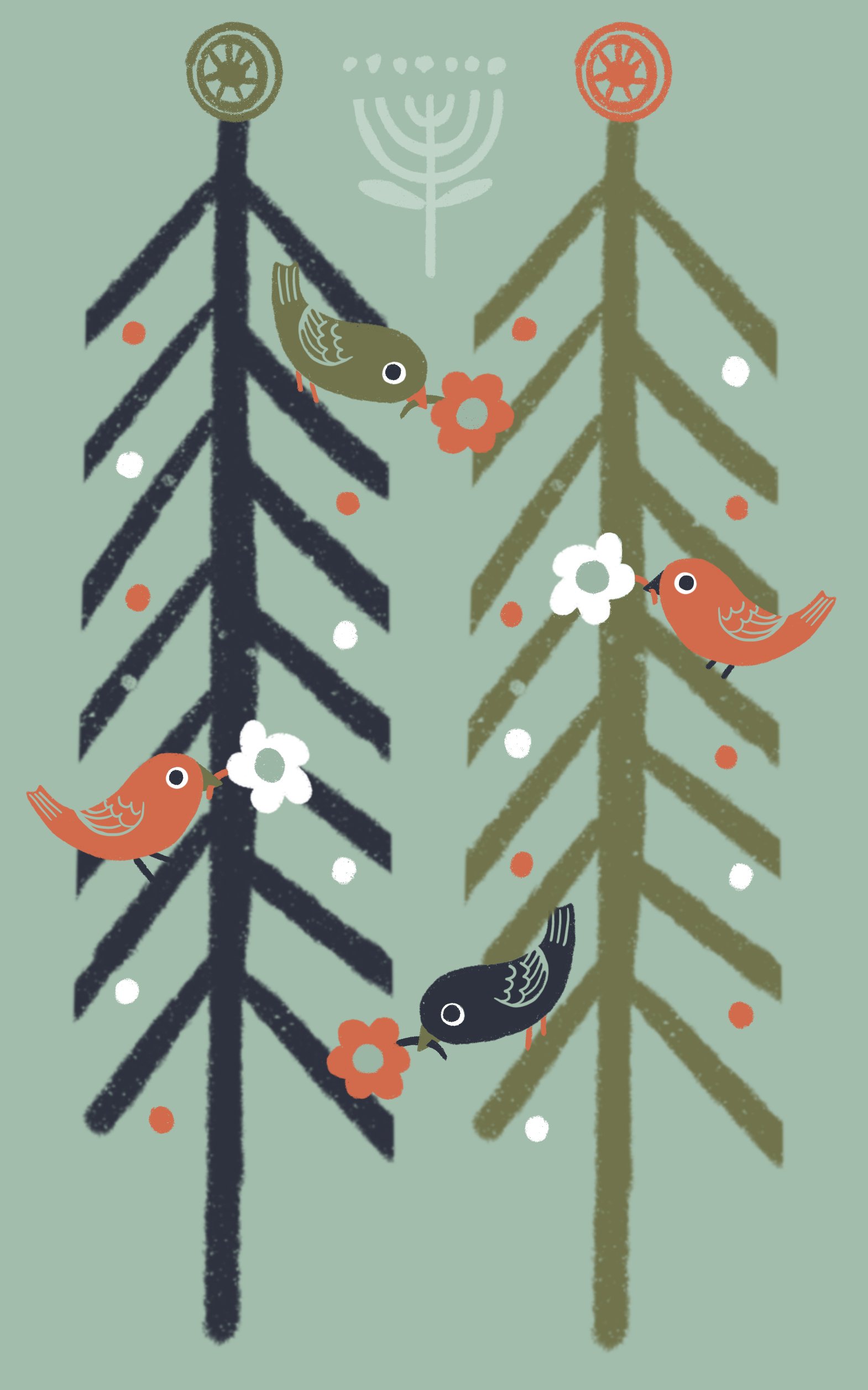 Snowman project stylized trees birds original.jpeg