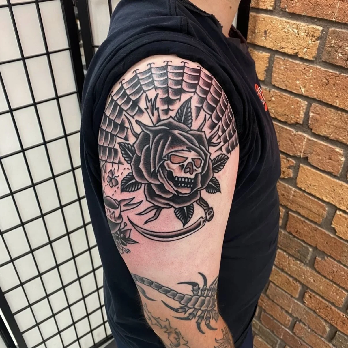 Work by @no.future_tattoos 

.
.
.
.
#melbourne #tattoo #traditionaltattoo #blackwork  #tattoos