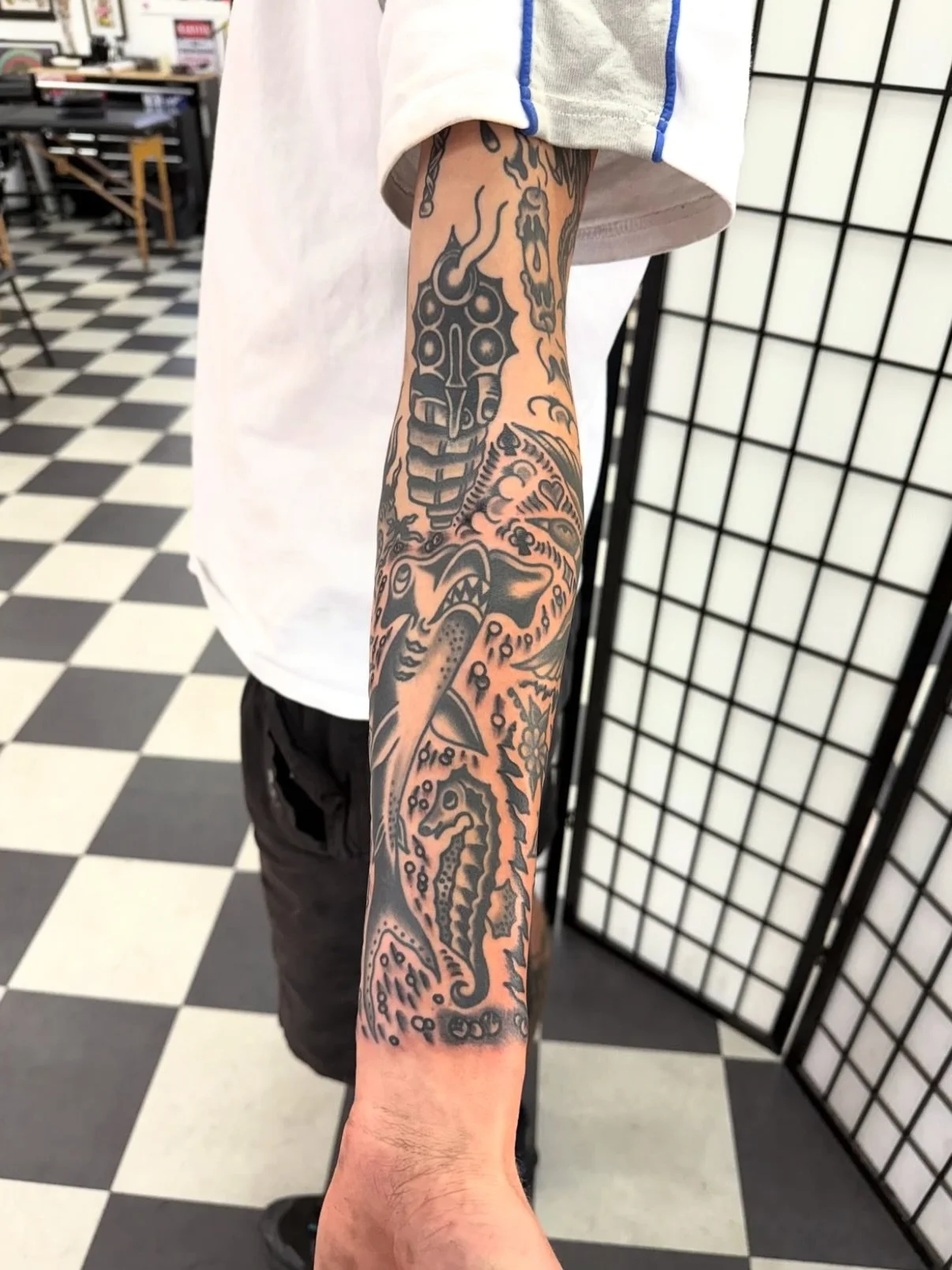 Work by @henrydietzetattoo 

.
.
.
.
#melbourne #tattoo #traditionaltattoo #blackwork  #tattoos