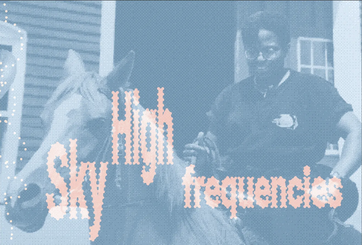 Photograph of Sky King on a horse and title of the playlist