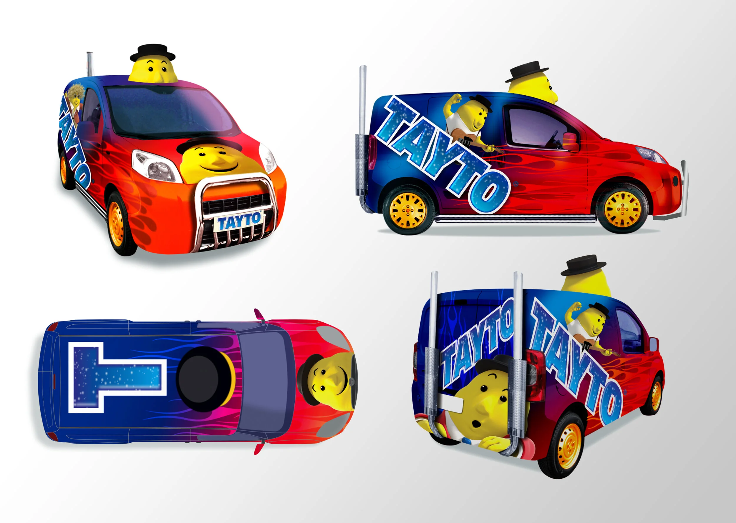 Mr. Tayto pimped van wrap decal graphic design freelance Dublin