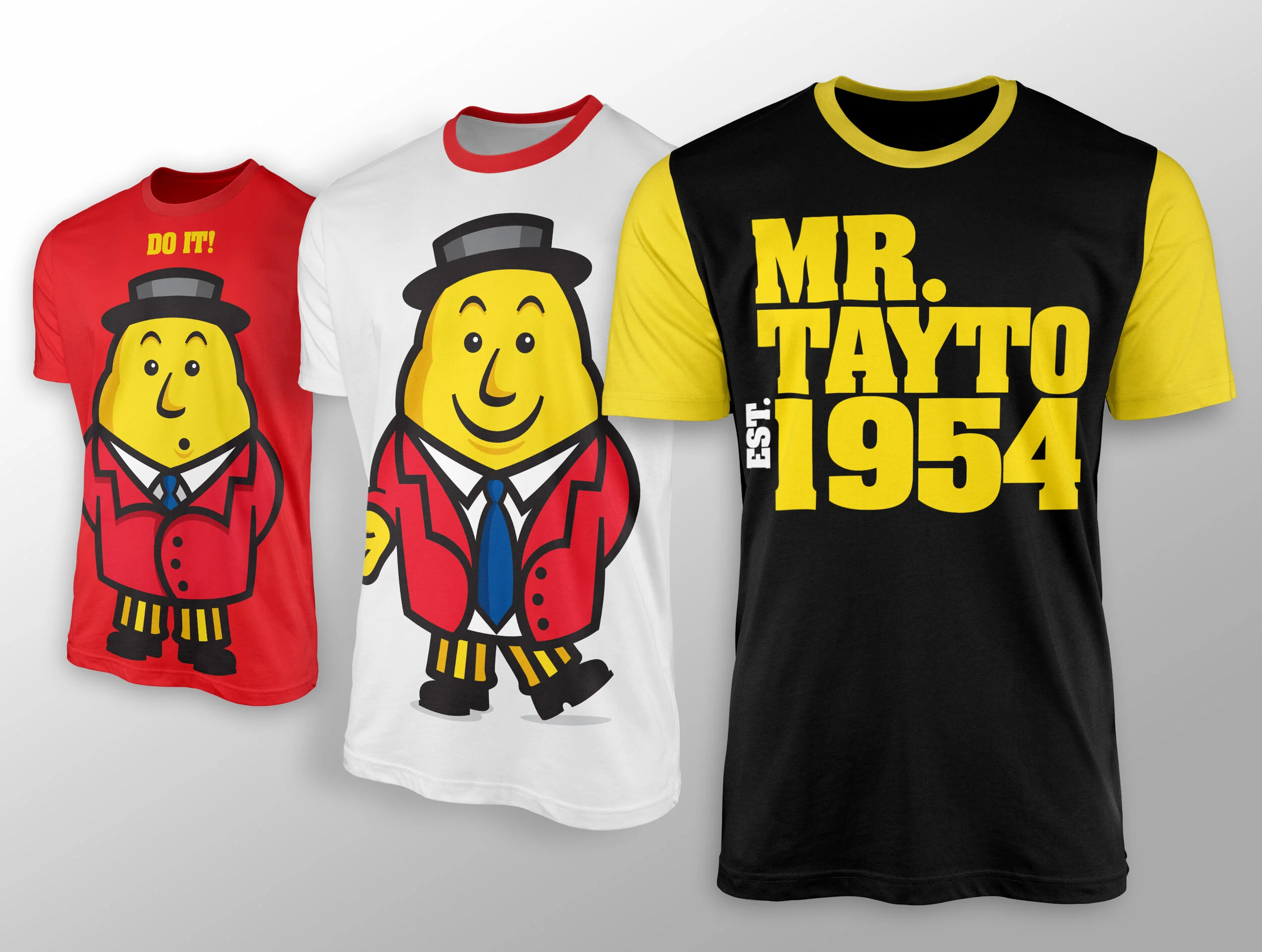Mr. Tayto t shirts merchandise graphic design freelance Dublin