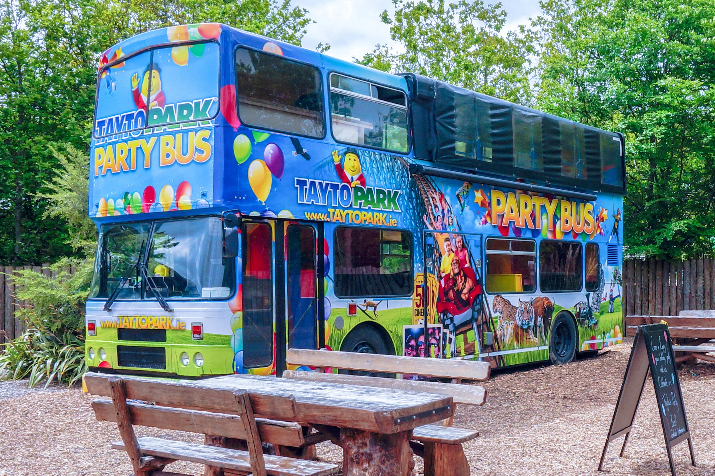Tayto Park bus vehicle wrap decal graphic design freelance Dublin