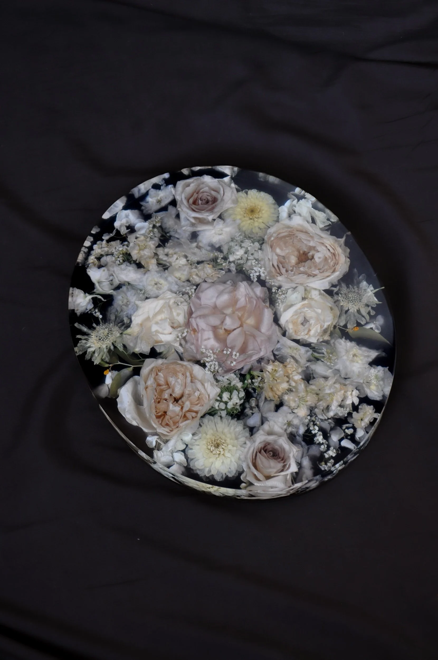 Lucy Did This | Bespoke Art, Hand Made by Lucy Sykes | Preserved wedding flower resin wall hung oval art