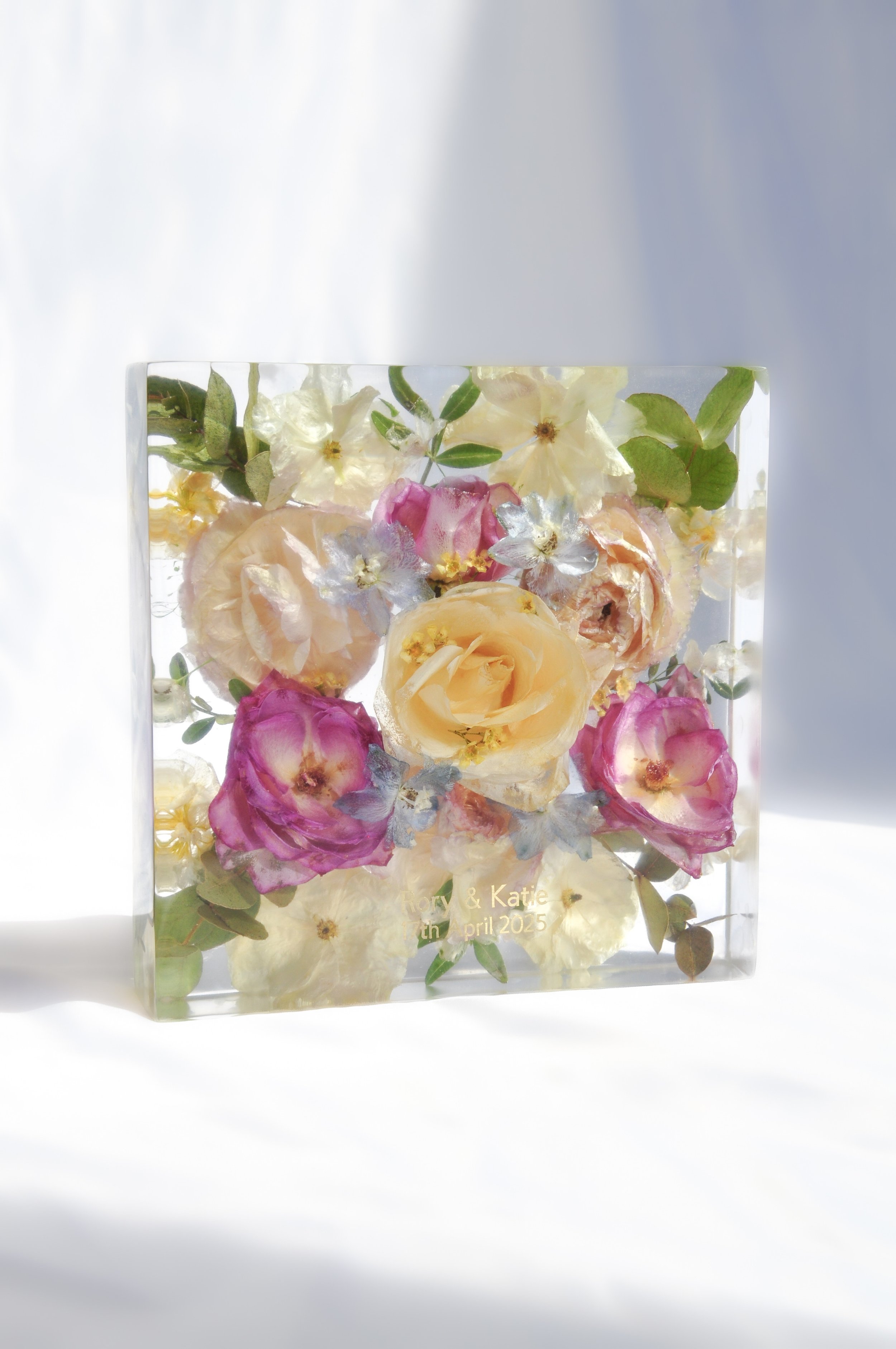 lucy-did-this-lucy-sykes-floral-preservation-weddings-memorials-resin-25cm-square-block-gold-lettering.JPEG