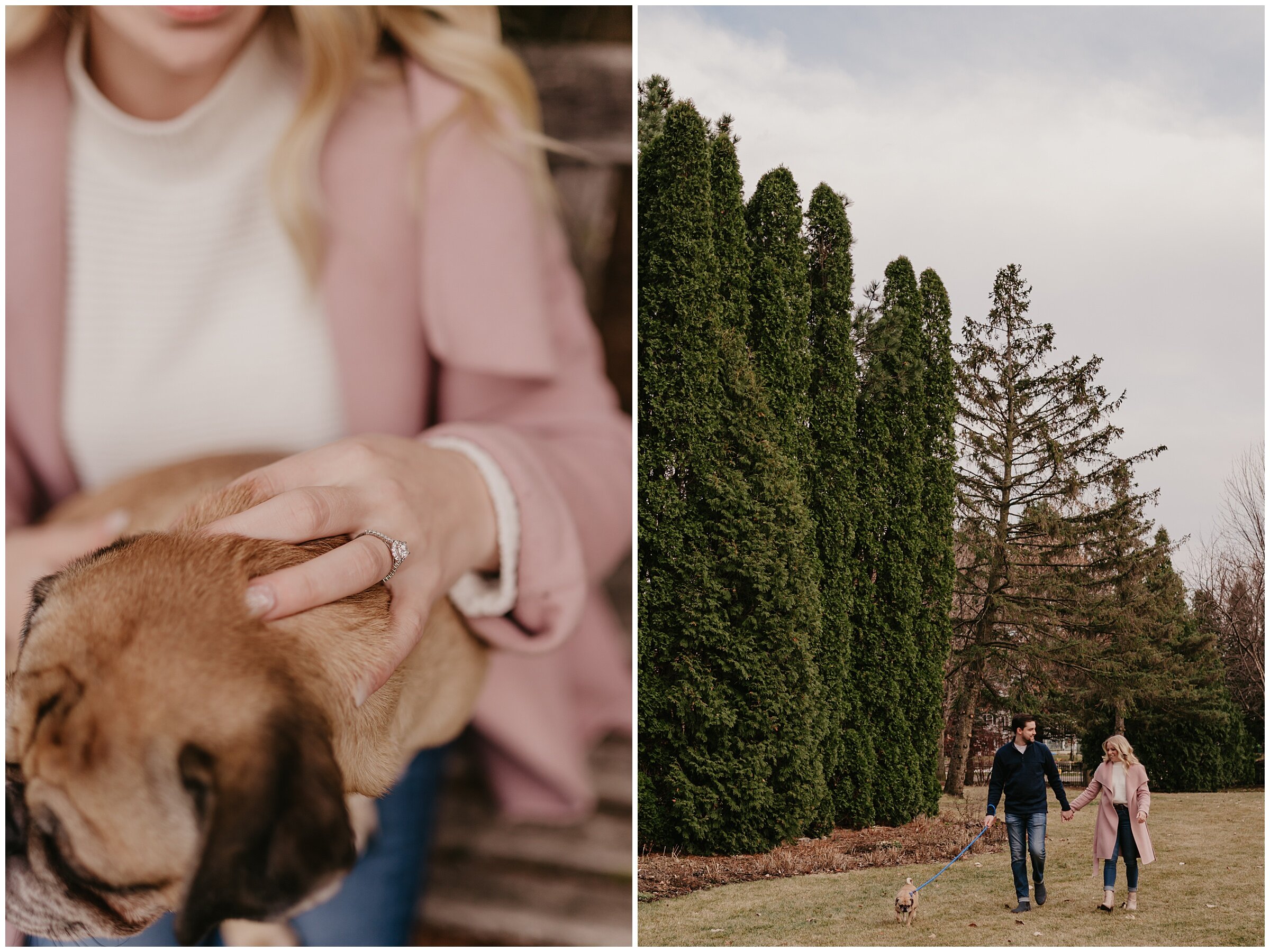 Engagement Photos with Pugs