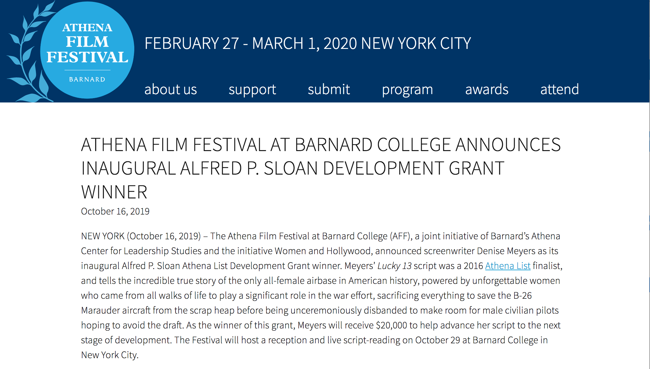 Athena Film Festival