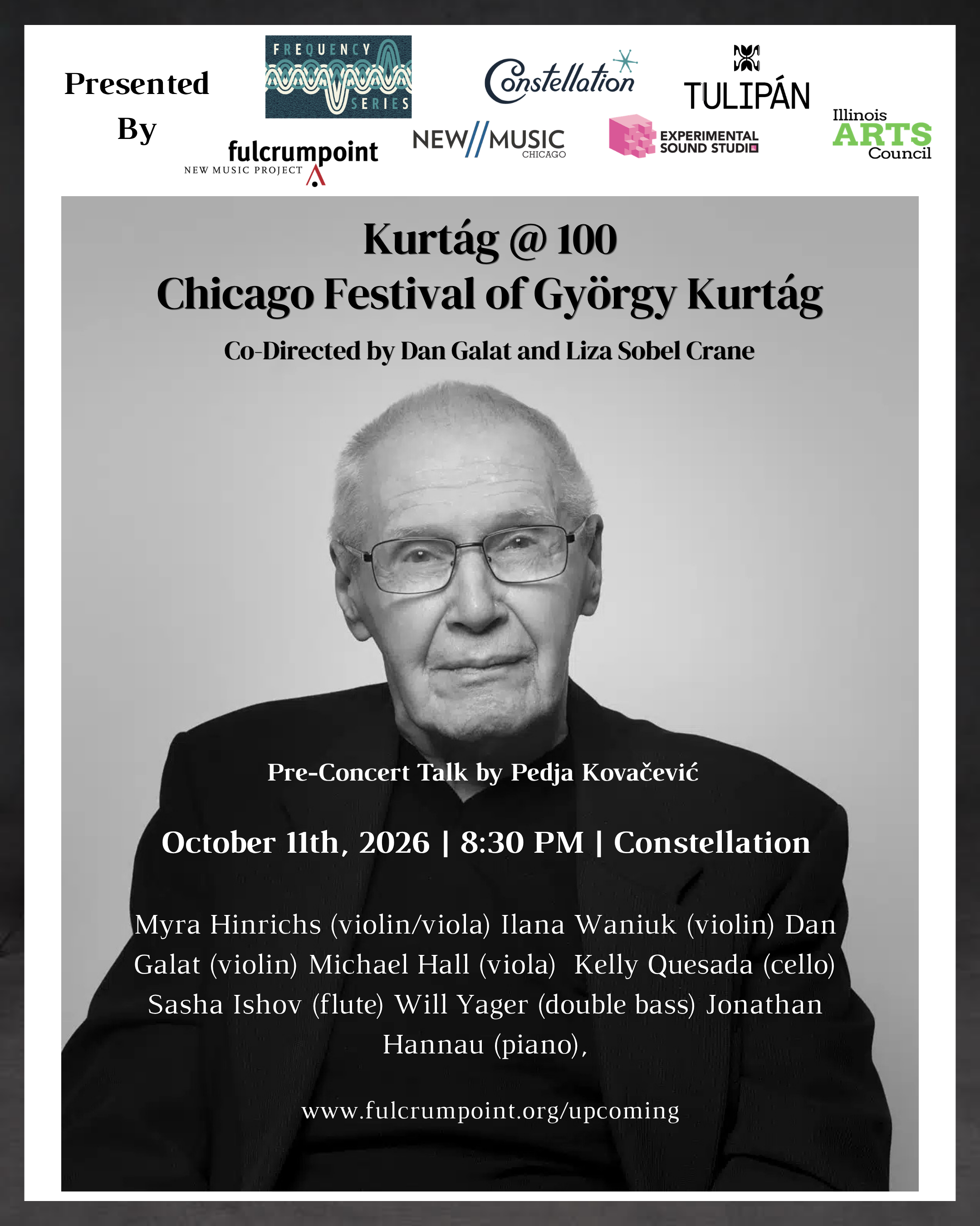 Kurtág @ 100: Chicago Festival of György Kurtág