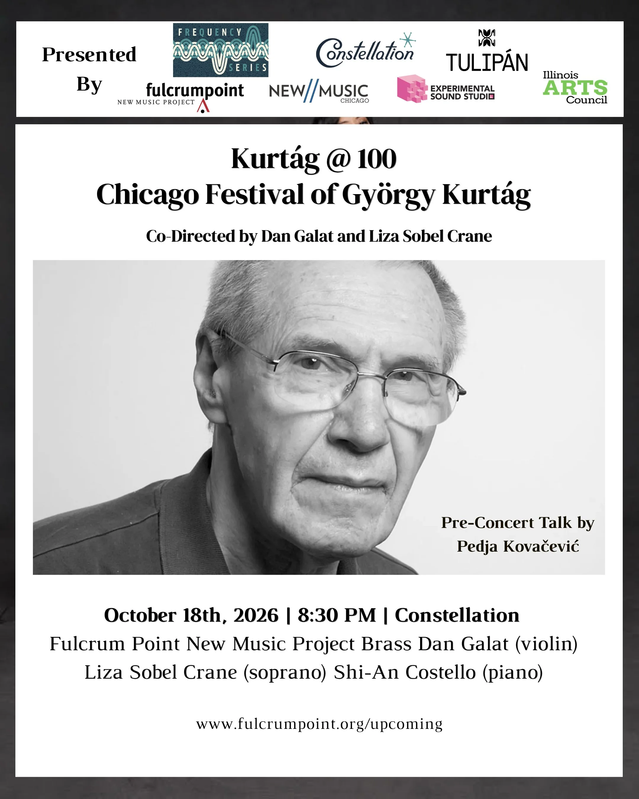 Kurtag @ 100: Chicago Festival of György Kurtág
