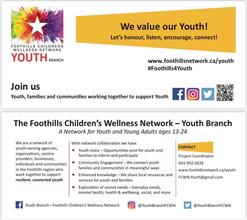 The Foothills Children&rsquo;s Wellness Network -Youth Branch is a network for youth and young adults ages 13-24. They are an network of agencies and organizations that come together, to work and support our youth! Reach out today. @youthbranchfcwn