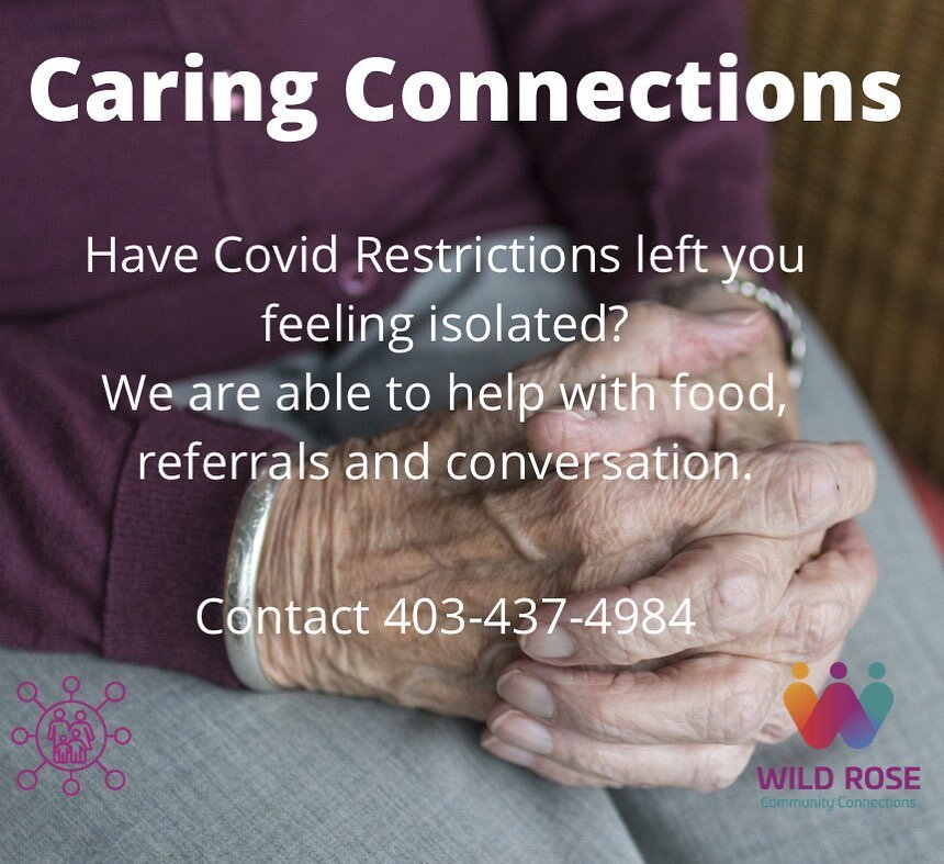 Caring Connections &bull; are you or someone you know feeling isolated? Contact us to help with referrals, food, and conversation. We are here for you. 

#CaringCommunity #caringforeachother #ittakesavillage #connectionsmatter