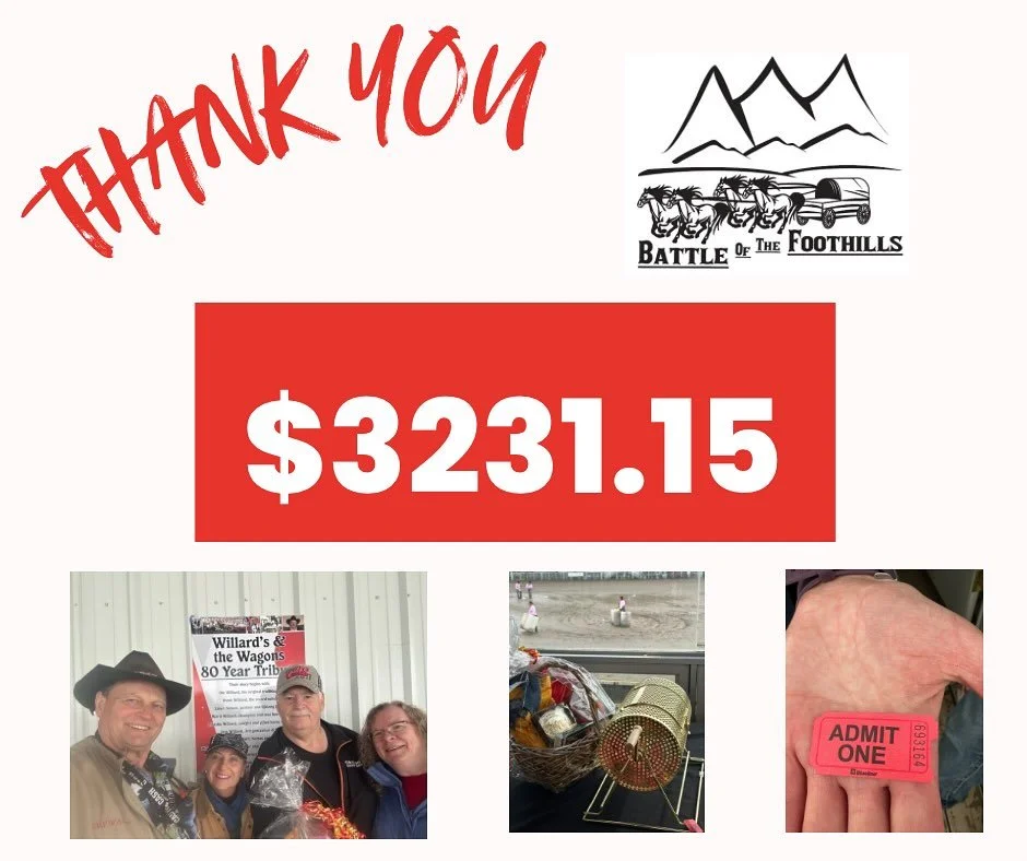 What an incredible weekend!! Thank you to @highriverag and the Willard family for their support this weekend!! We are overwhelmed with the response this weekend at the Battle of the Foothills chuckwagon races!!! The community support was amazing! Tha