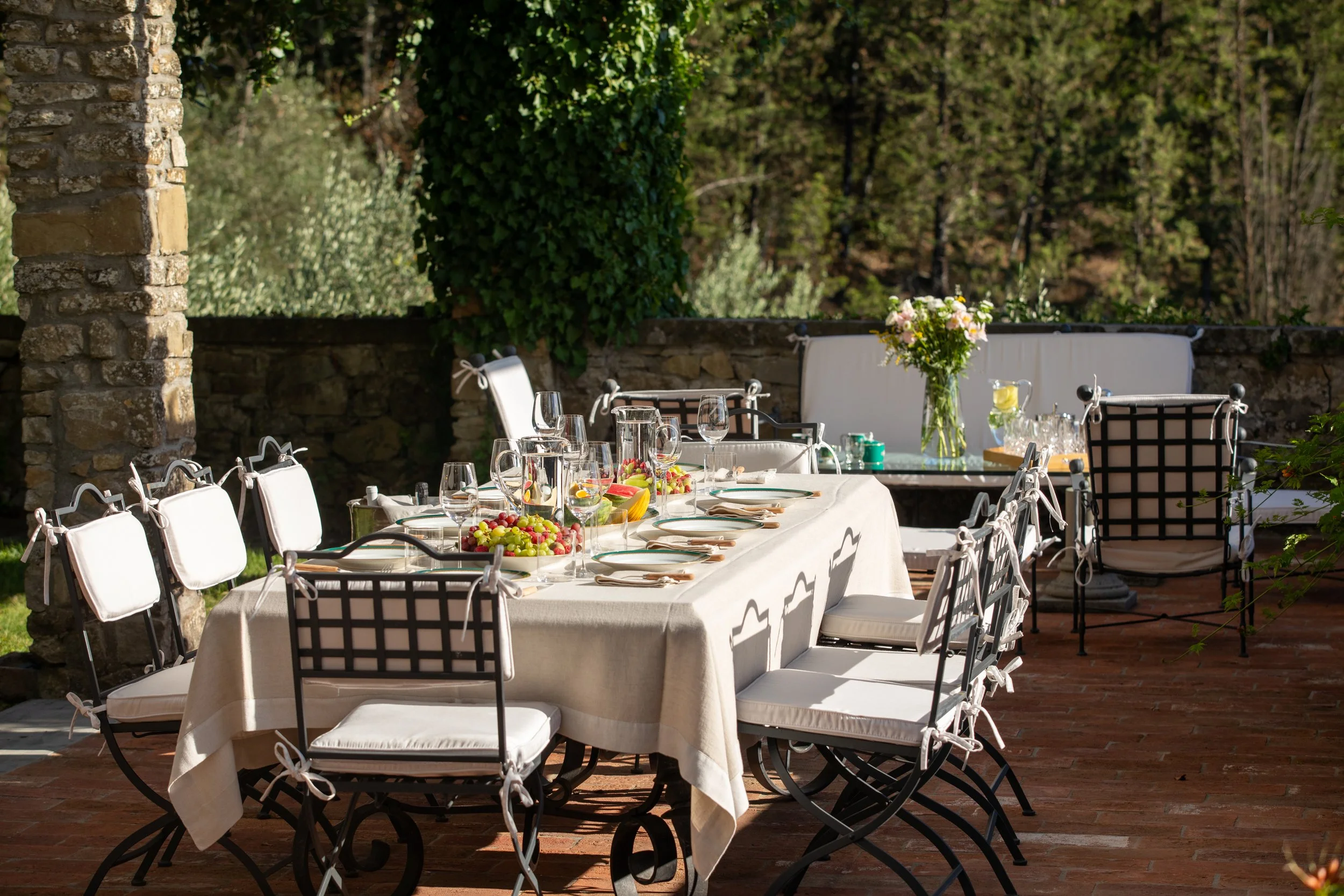 Infinity pool terrace table for 8 fruit .jpg