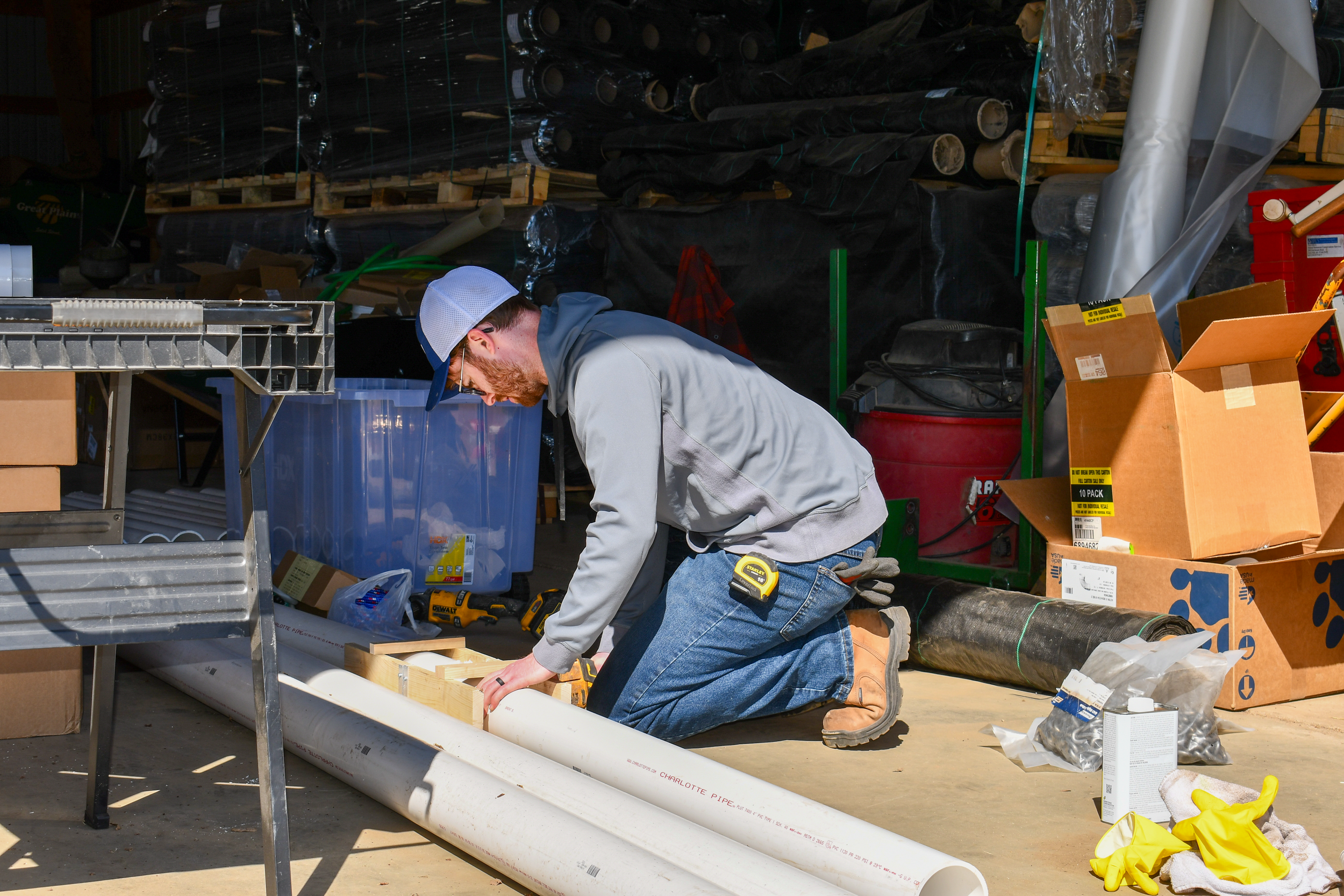 Cutting the PVC Pipes to Length