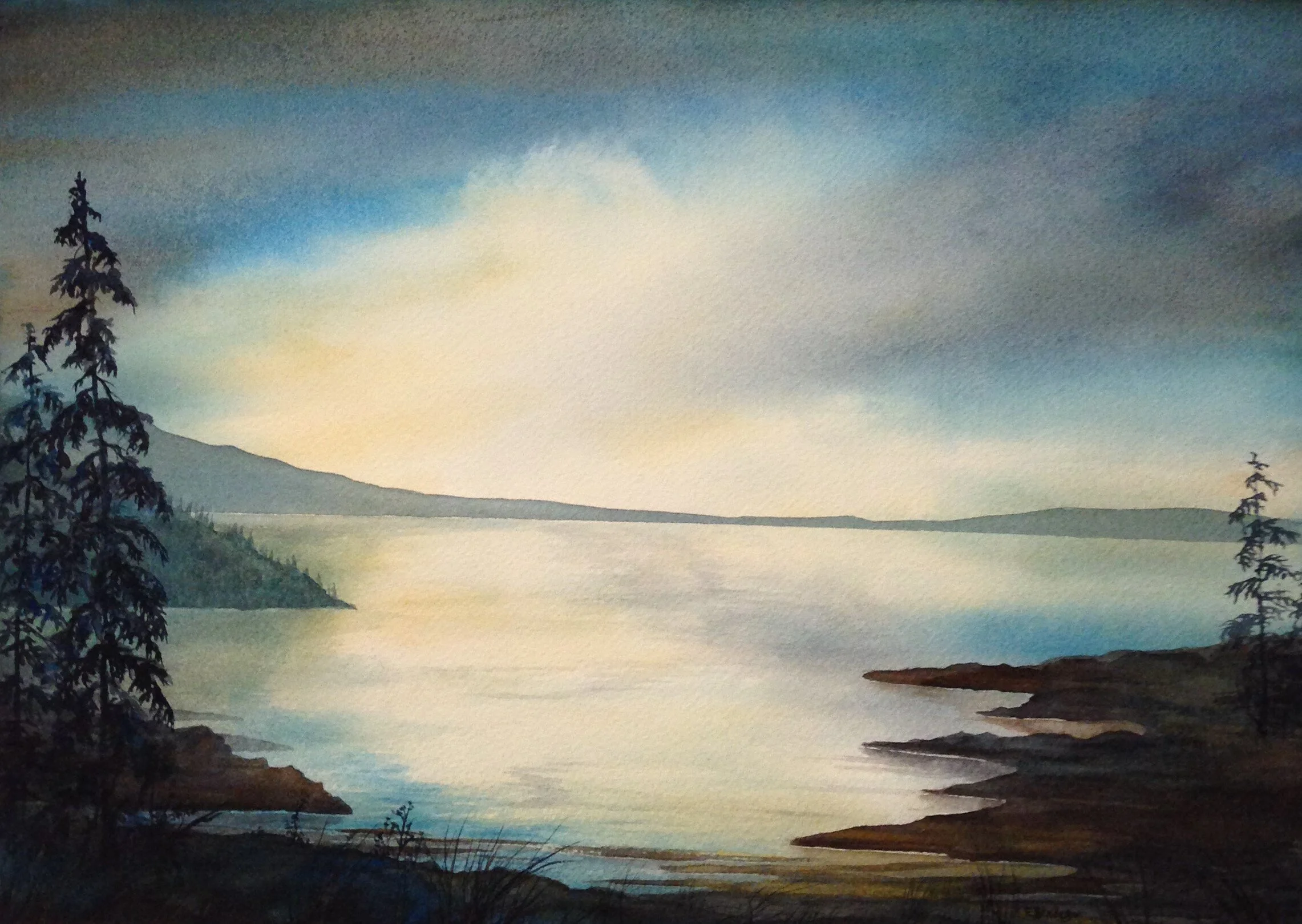 Evening Lakefront 11x15.JPG